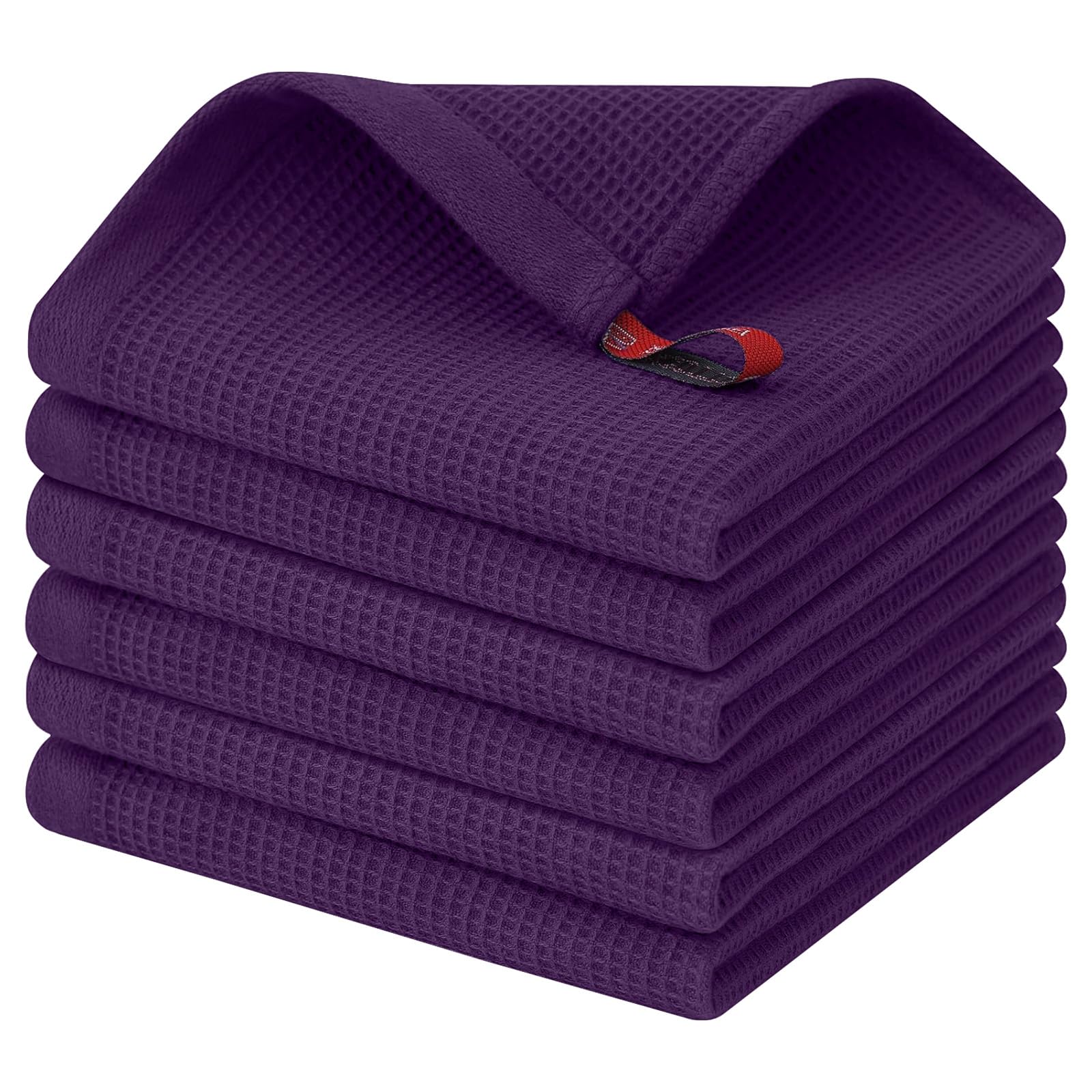 100% Cotton Waffle Weave Dish Cloths (6 Count)