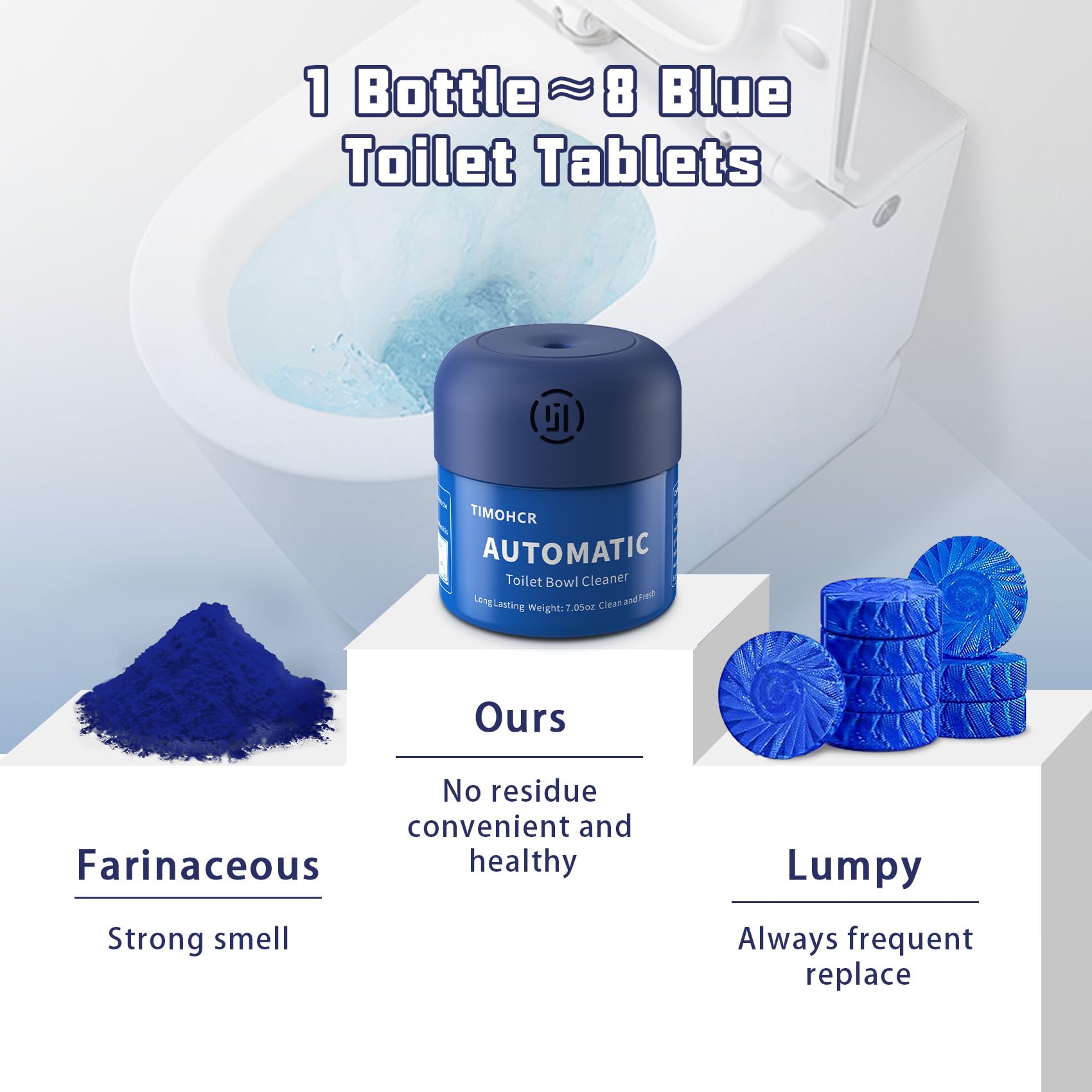 Automatic Continuous Toilet Bowl Cleaner 3 Bottles Lemon (21.2 Fl Oz)