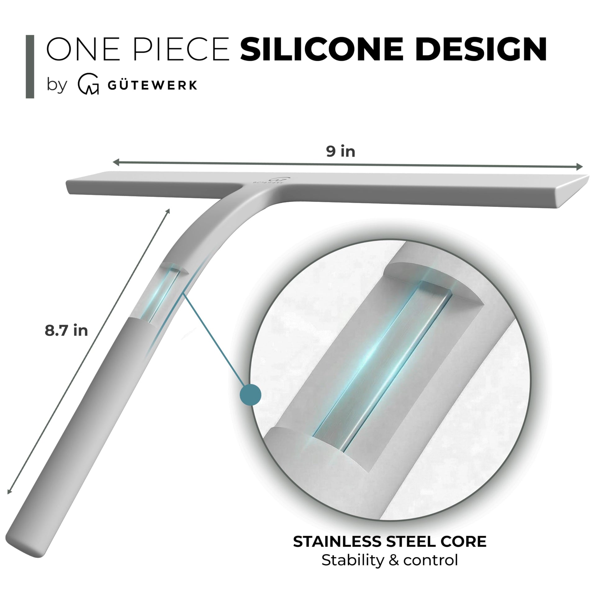 Silicone Shower Squeegee with 3