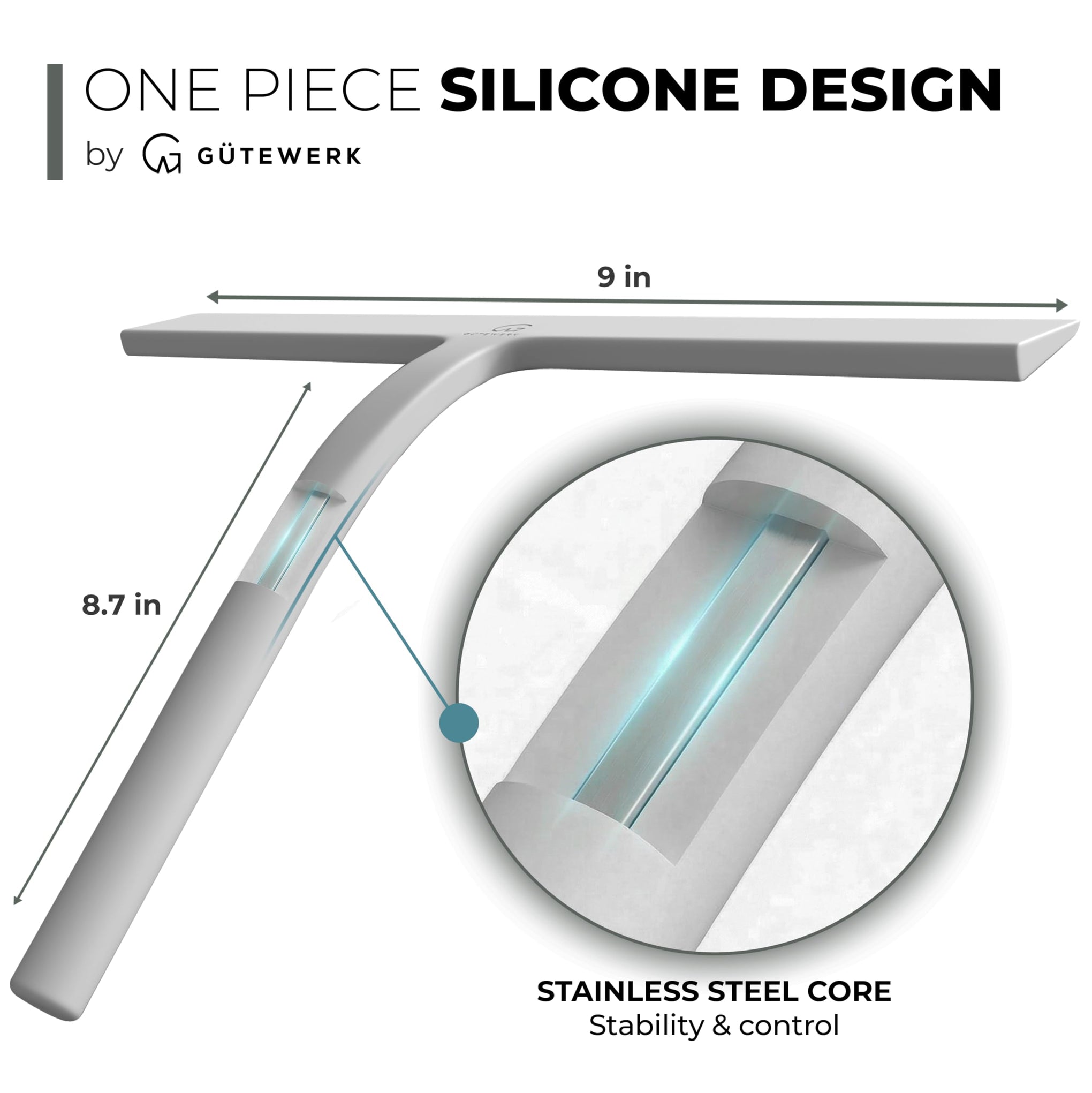 Silicone Shower Squeegee with 3