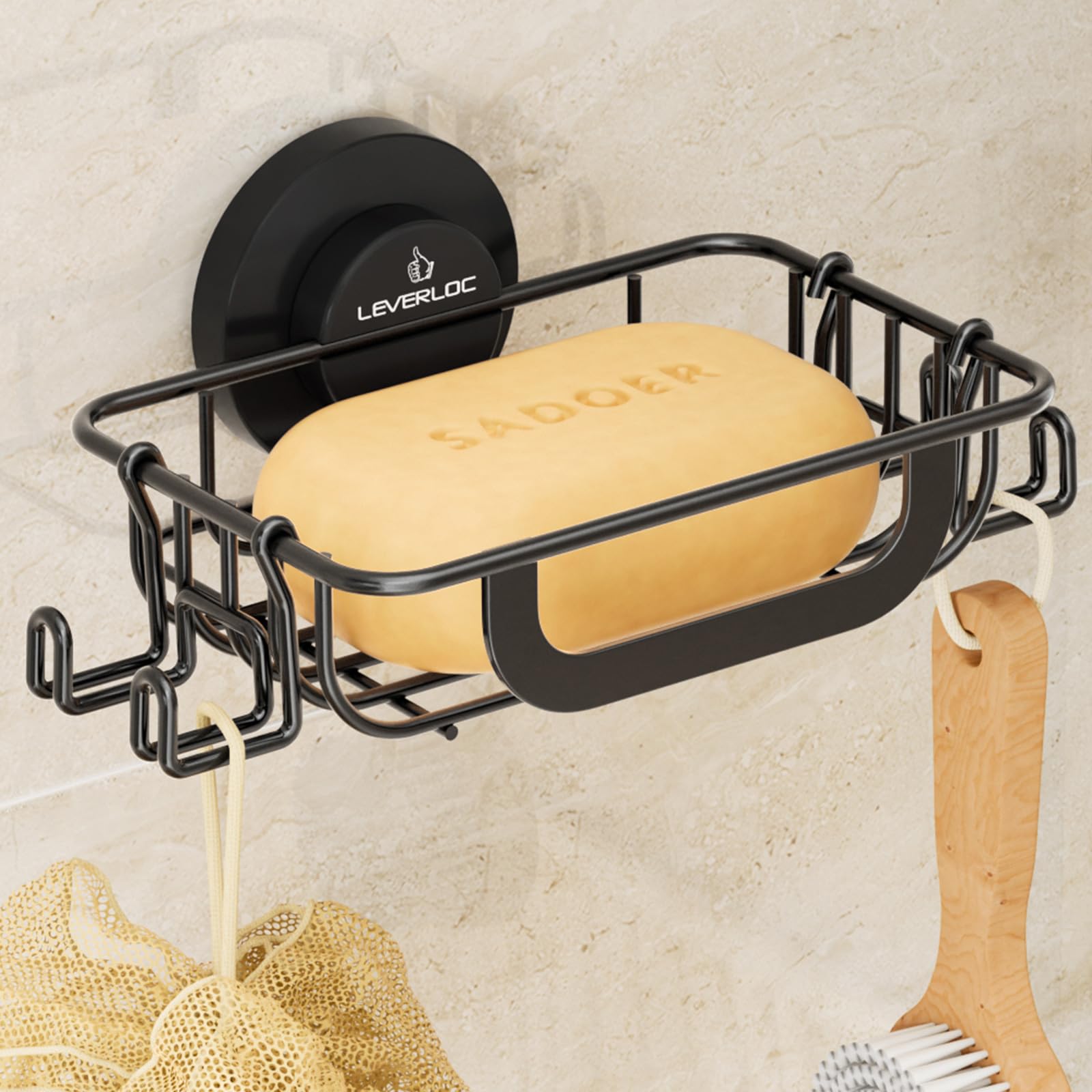 Bar Soap Holder with Hooks