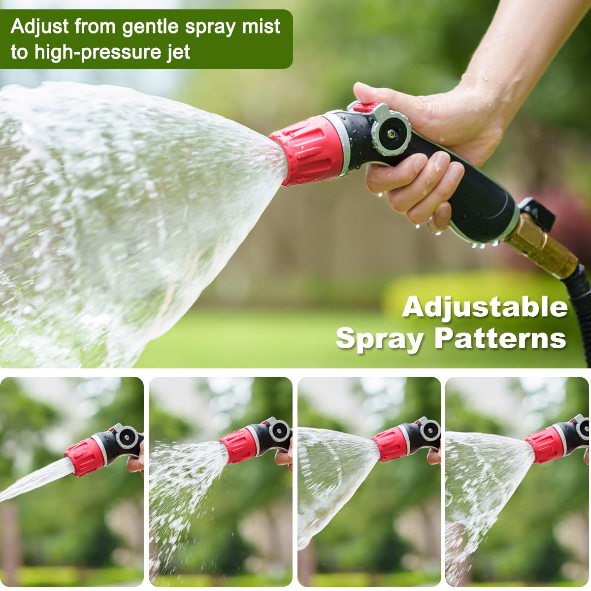 Upgraded Metal Garden Hose Nozzle Heavy Duty