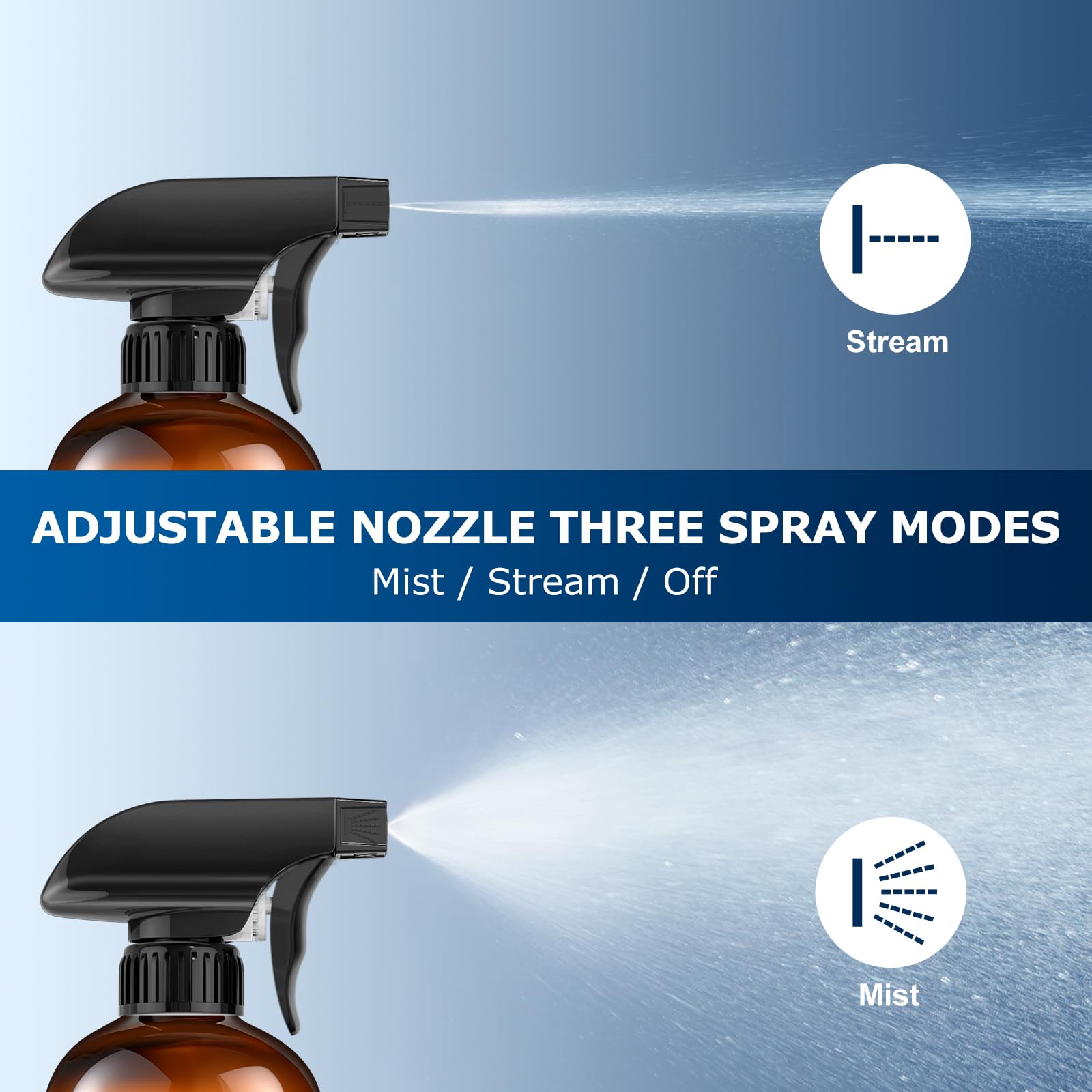 10oz Spray Bottle with Adjustable Nozzle (3 Count)