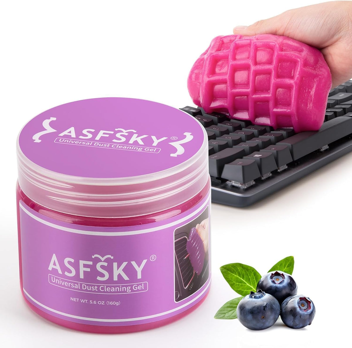Keyboard Cleaner Universal Cleaning Gel Dust Cleaning Putty Red (5.6 Ounce)