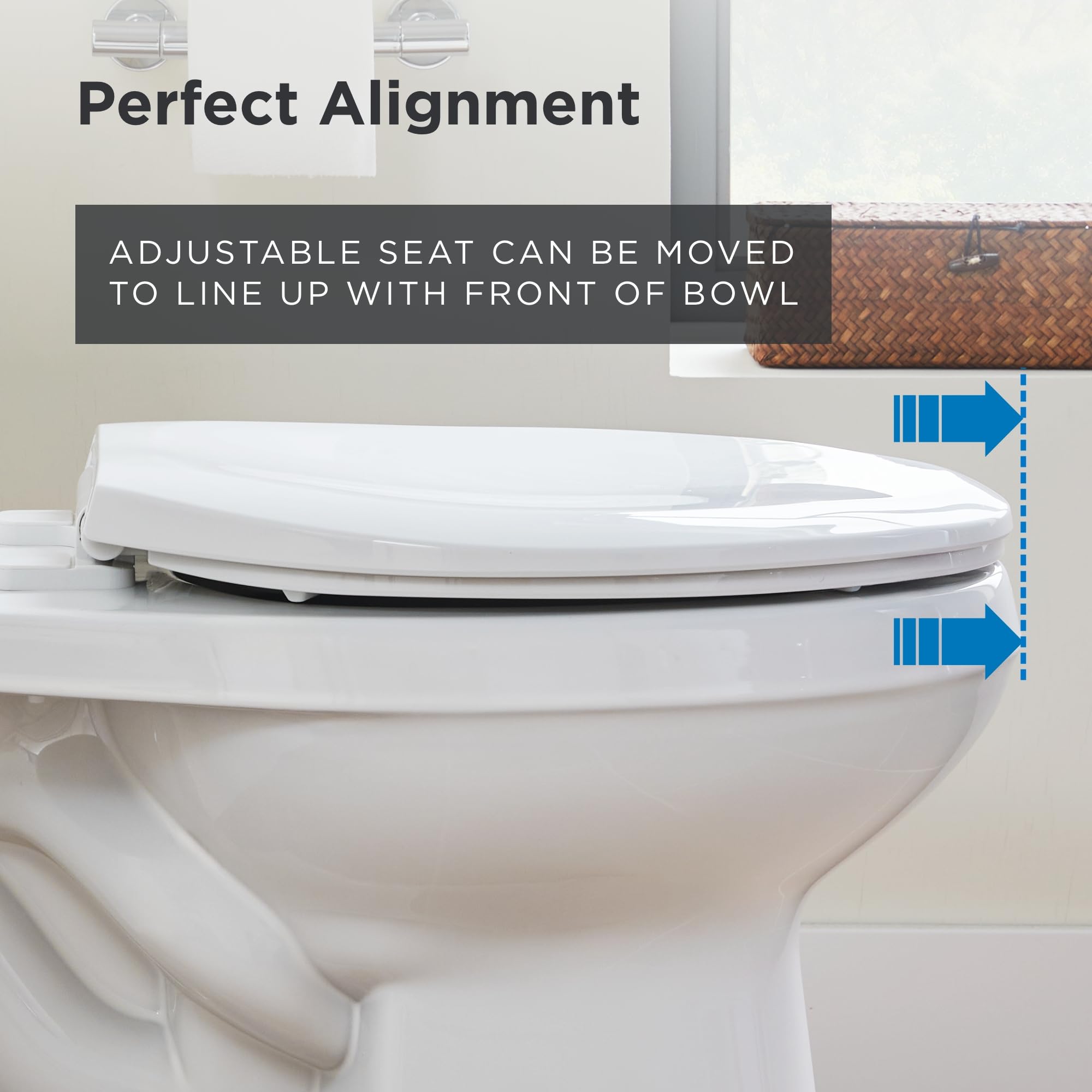 Universal Elongated Toilet Seat with Cover