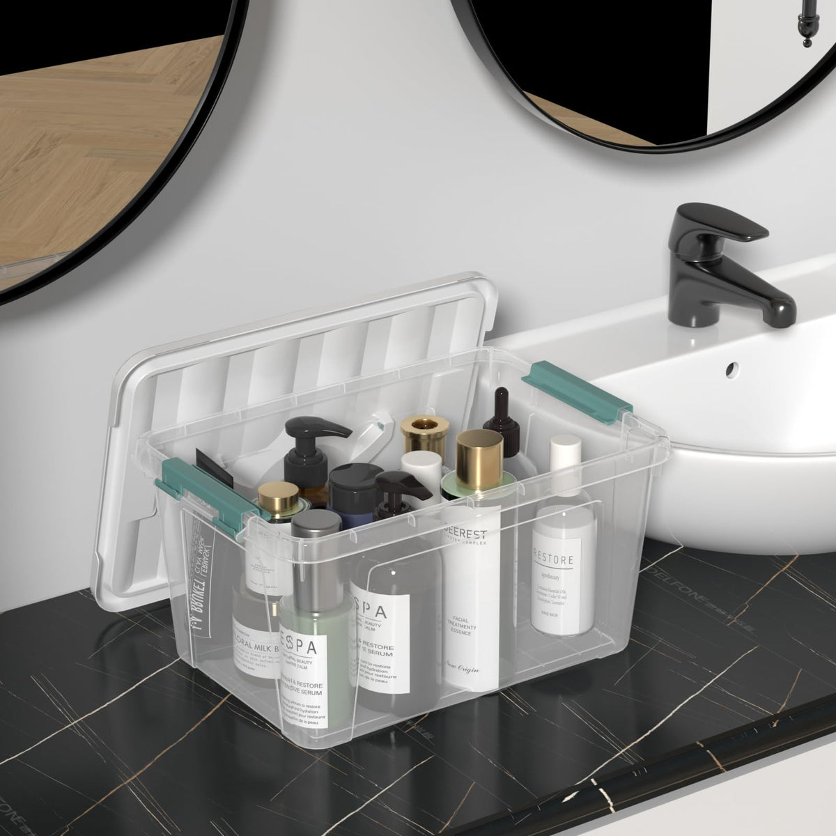 14 Qt Storage Bin with Lid (6 Count)