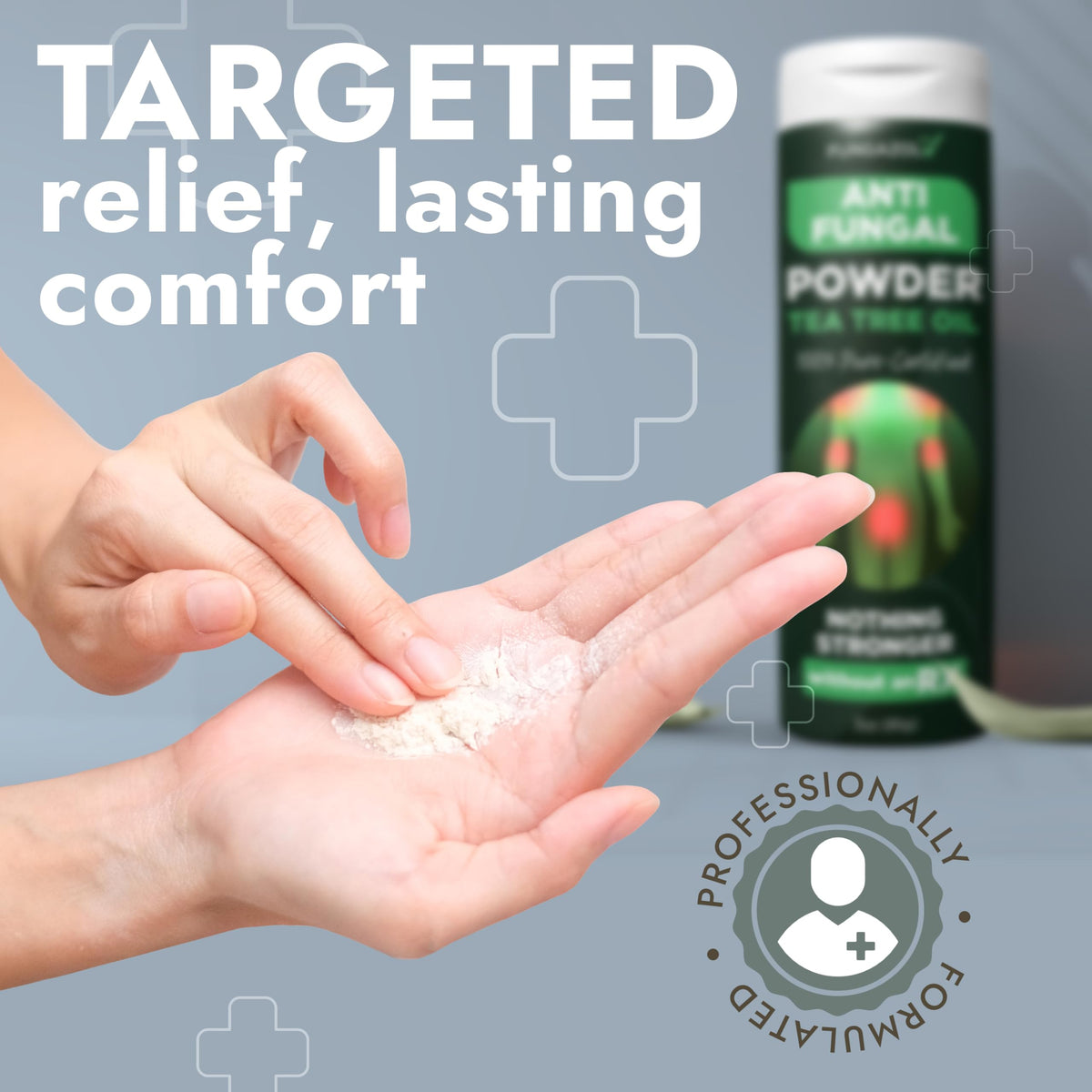 Antifungal Body Powder with Miconazole Nitrate 2% for Jock Itch & Ringworm (3 Ounce)