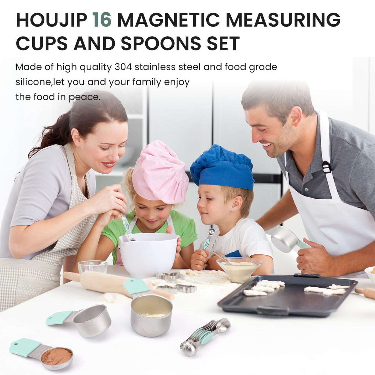 Magnetic Measuring Cups and Spoons Set (16 Count)