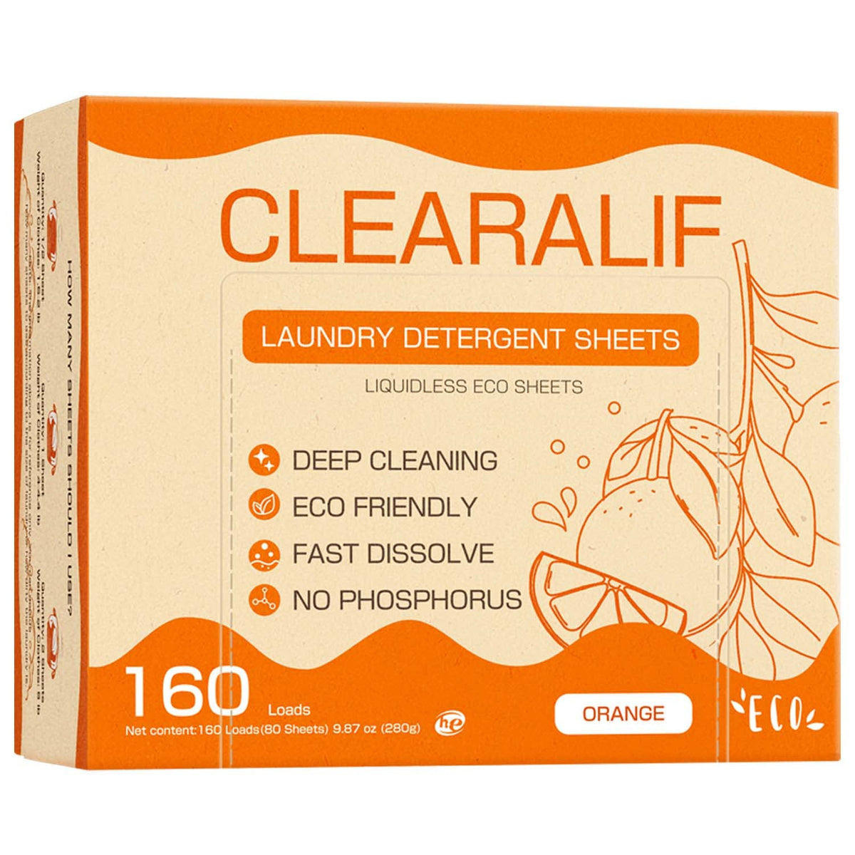Laundry Detergent Sheets Up to 160 Loads (80 Count)