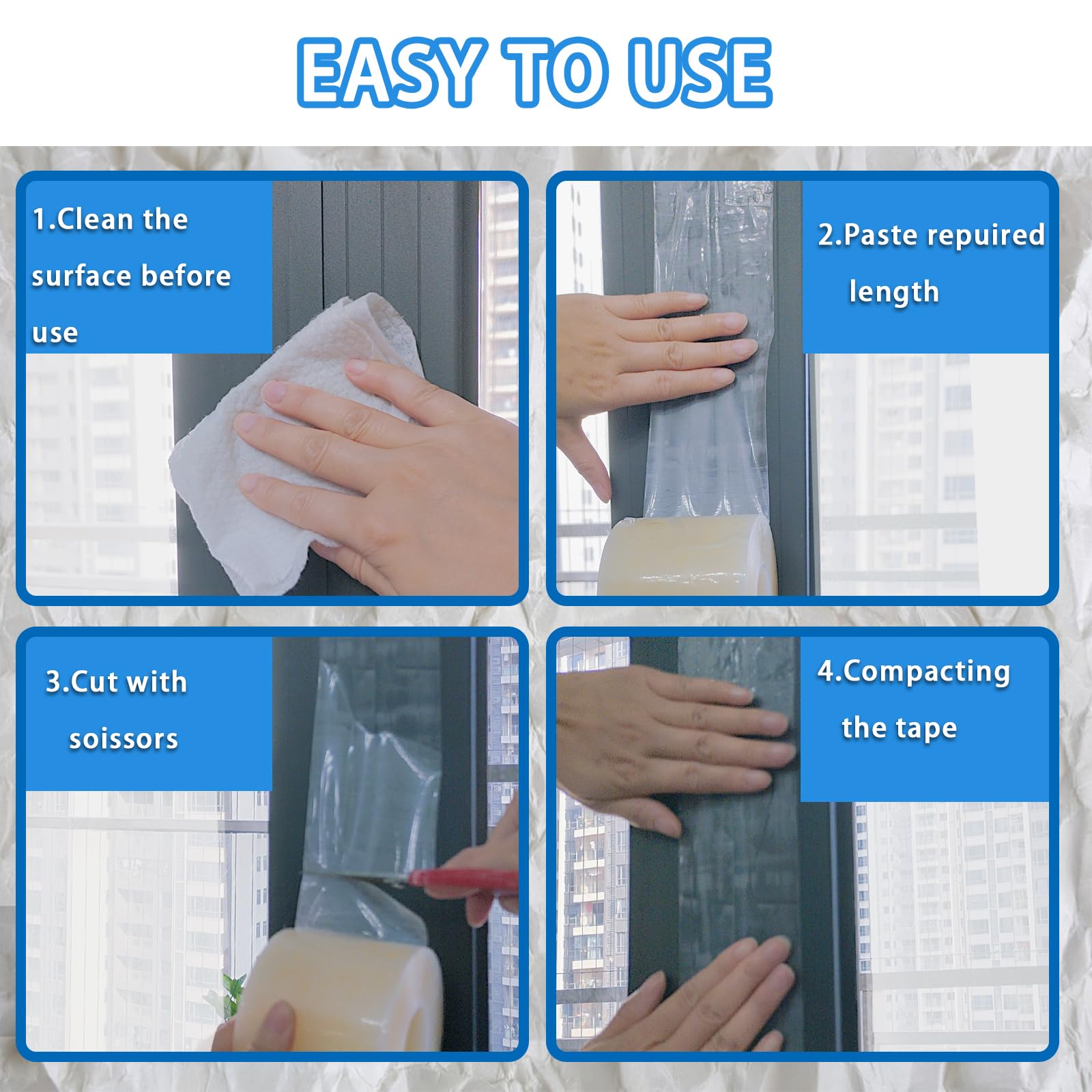 Transparent Window Weather Sealing Tape (165 Foot)