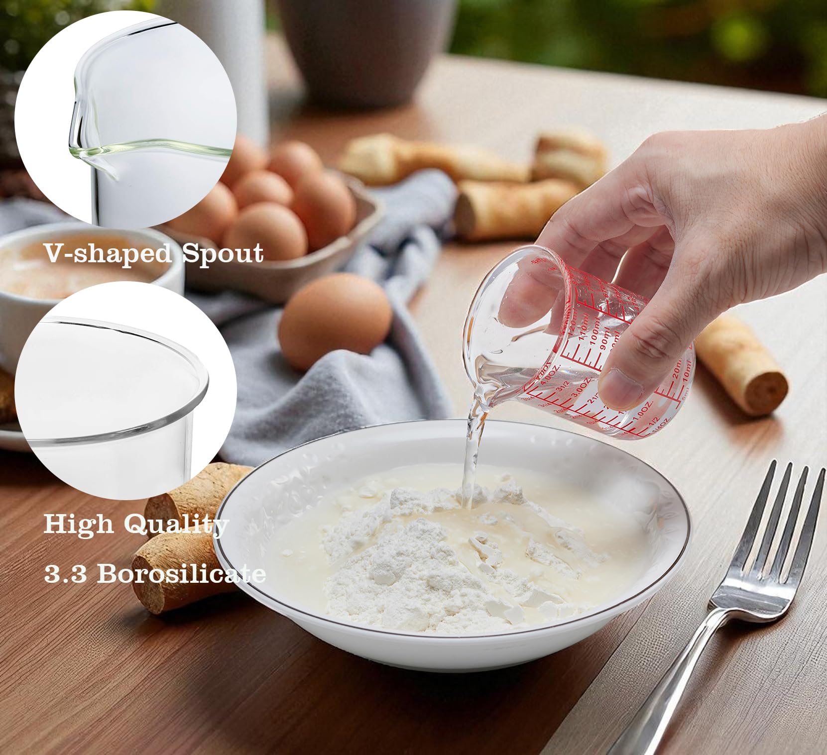 High Borosilicate Glass Measuring Cup (2 Count)