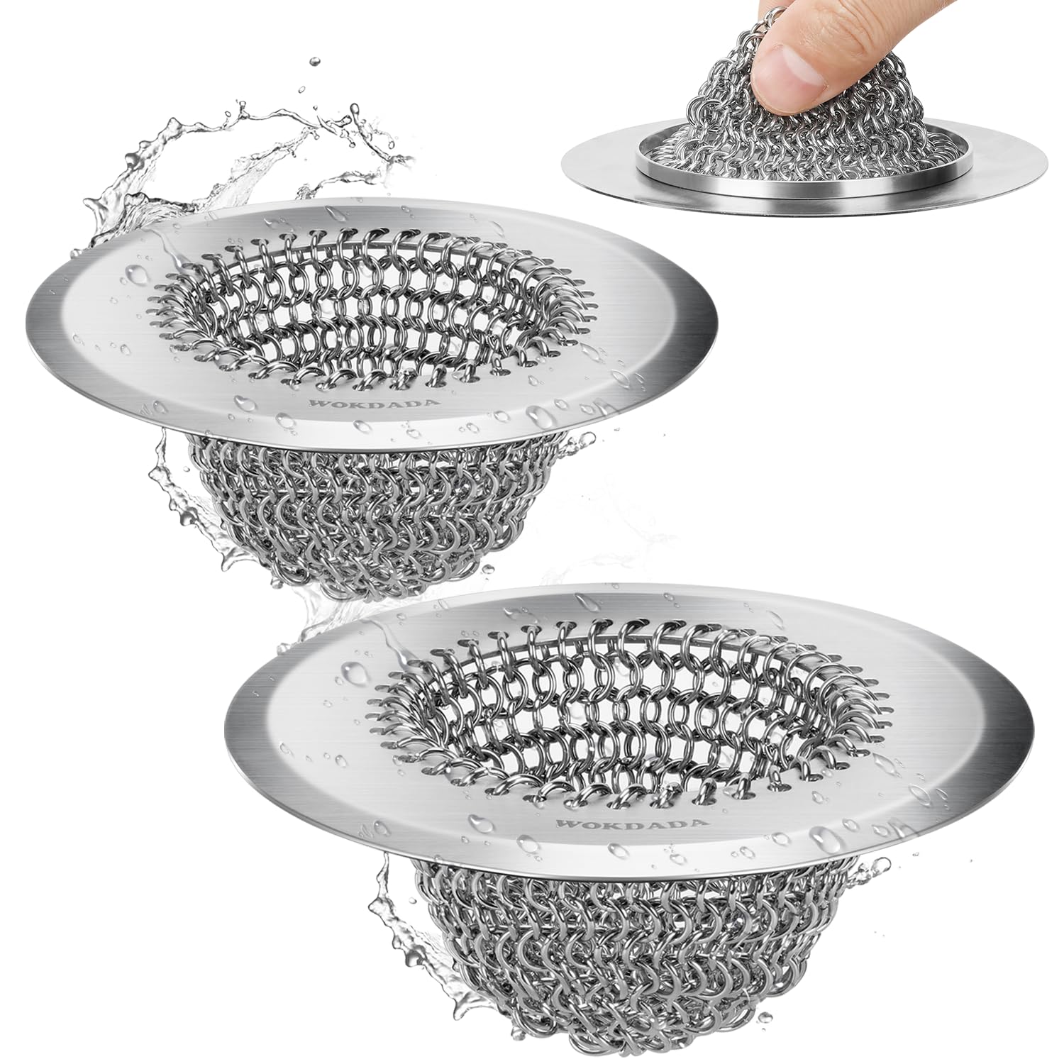 2 Pack Upgraded Sink Drain Strainer (2 Count)