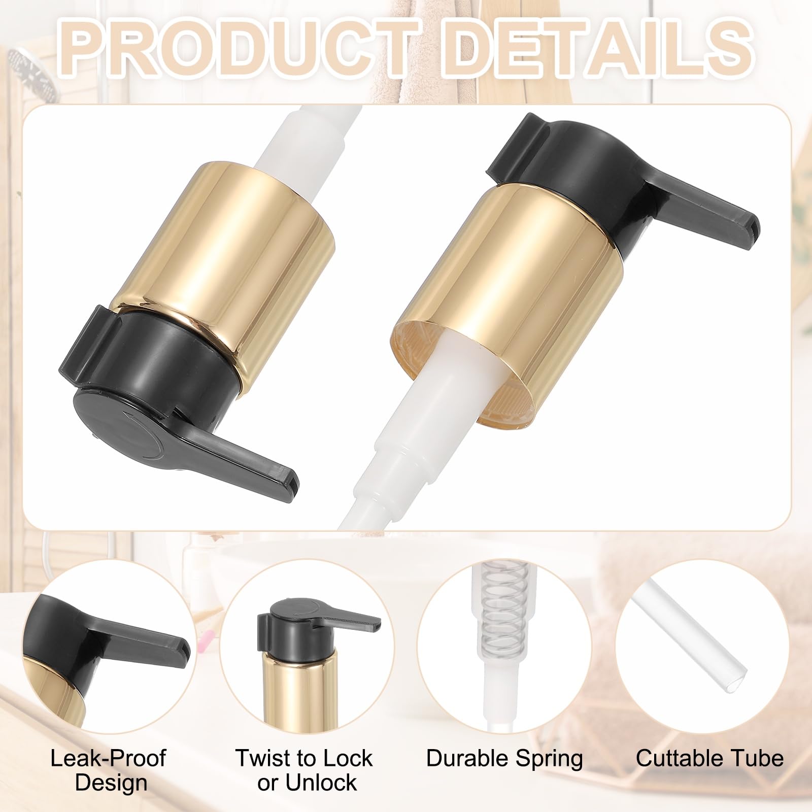 2 Pcs Soap Dispenser Pump Heads (2 Count)