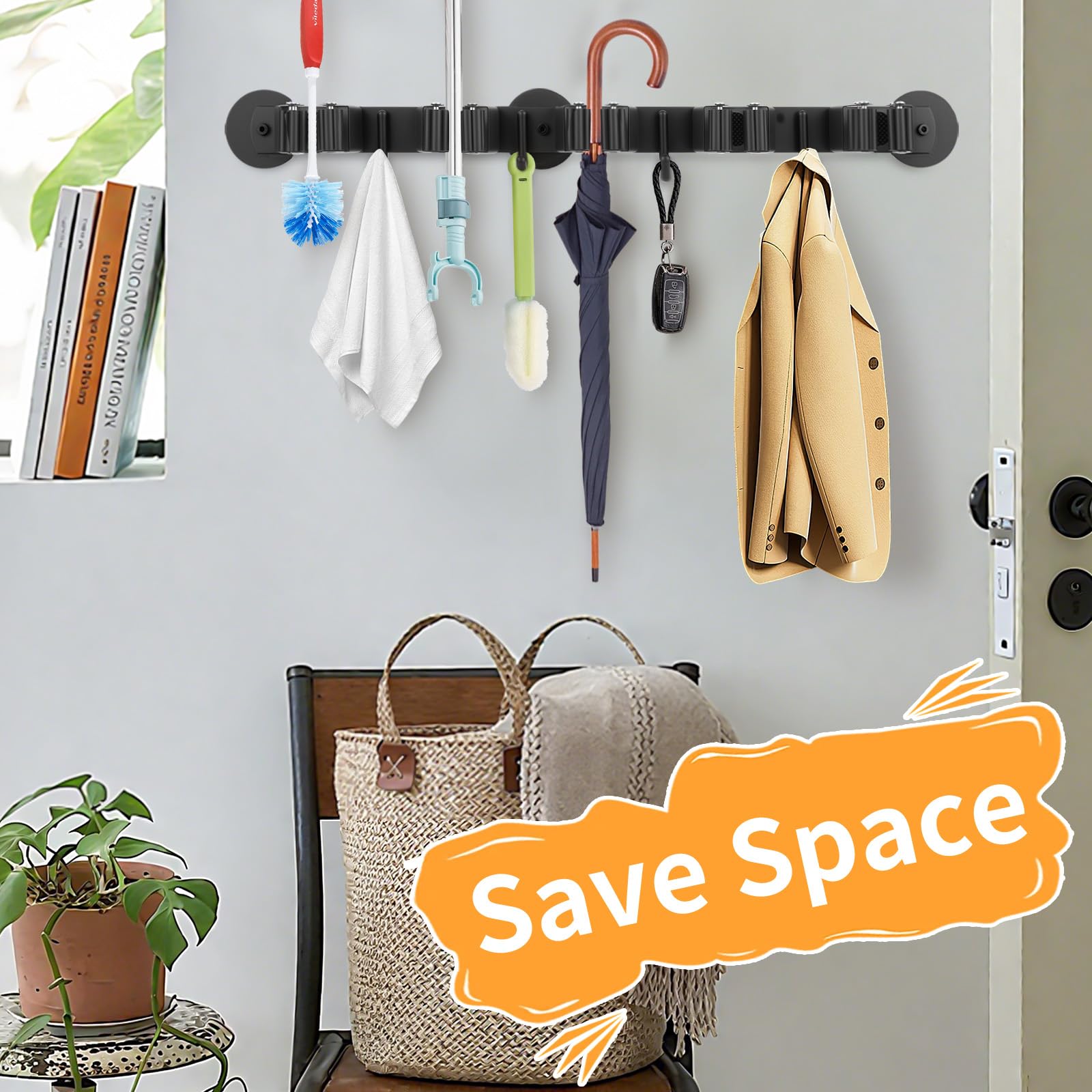 Magnetic Broom Holder Wall Mount