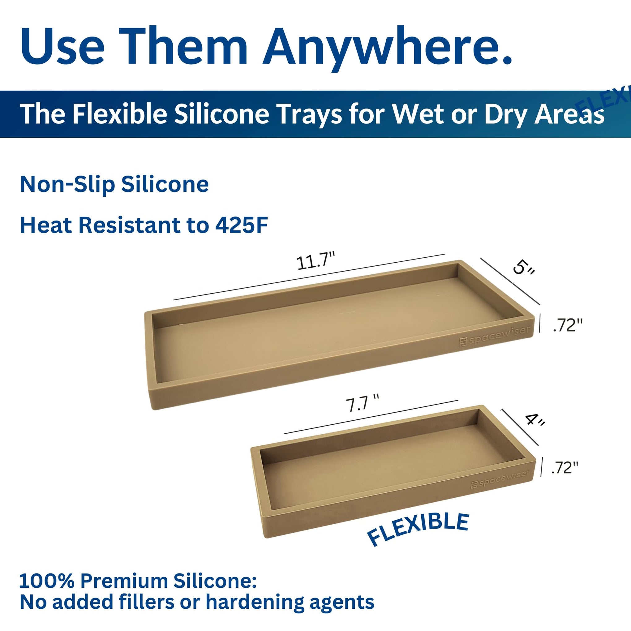Countertop & Vanity Silicone Tray