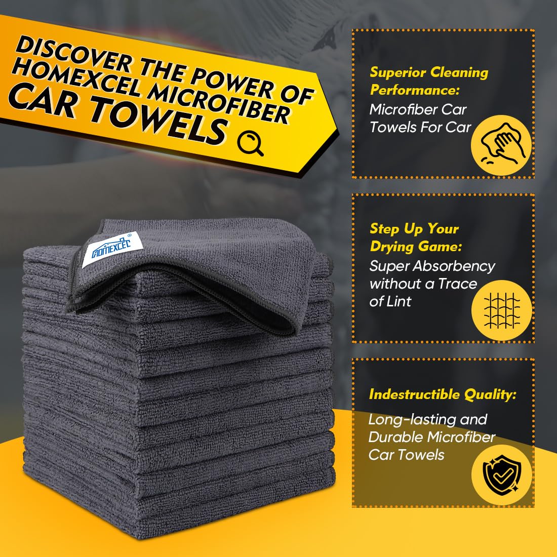 Grey Microfiber Cleaning Cloth 50 Pack (50 Count)