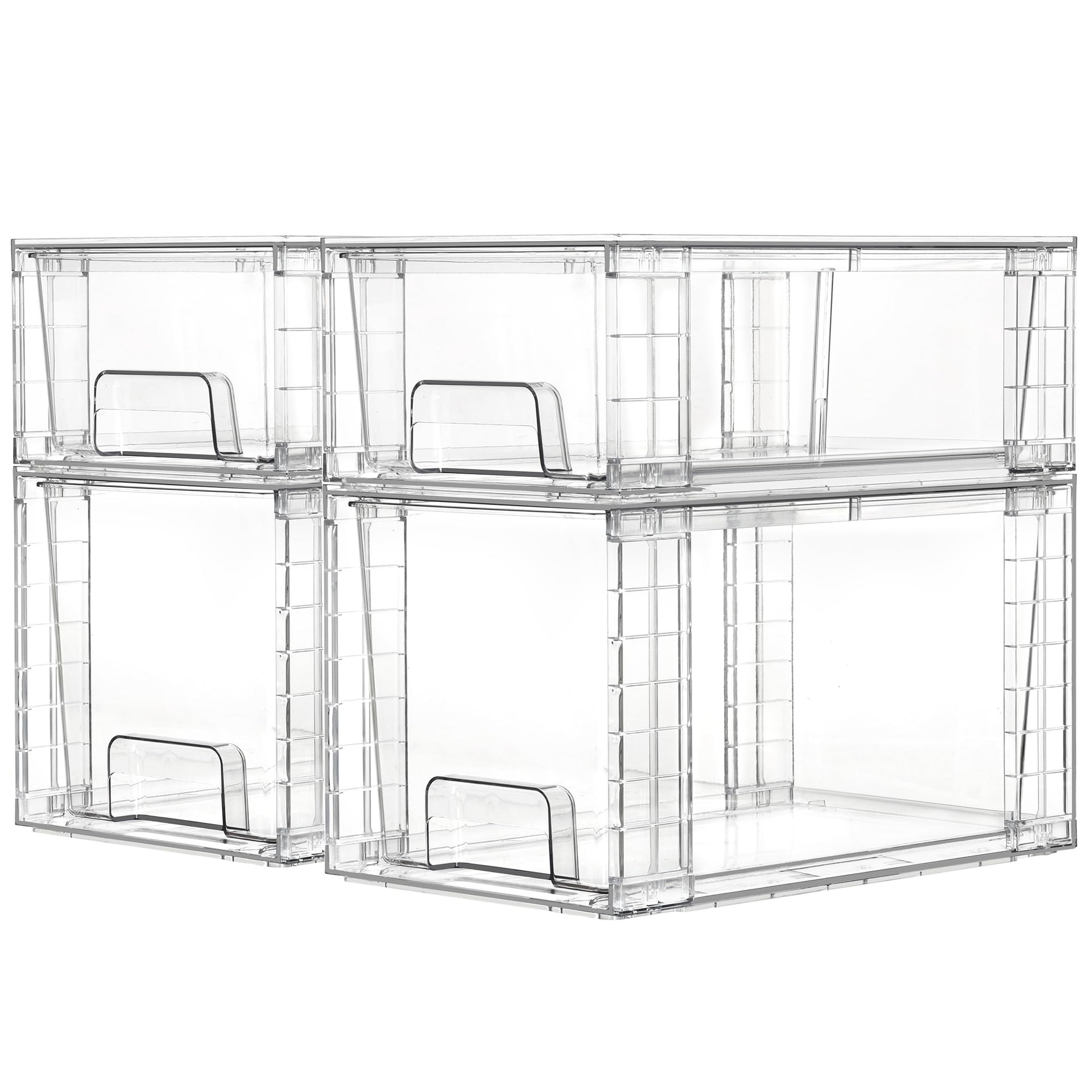 Clear Stackable Storage Drawers (4 Count)