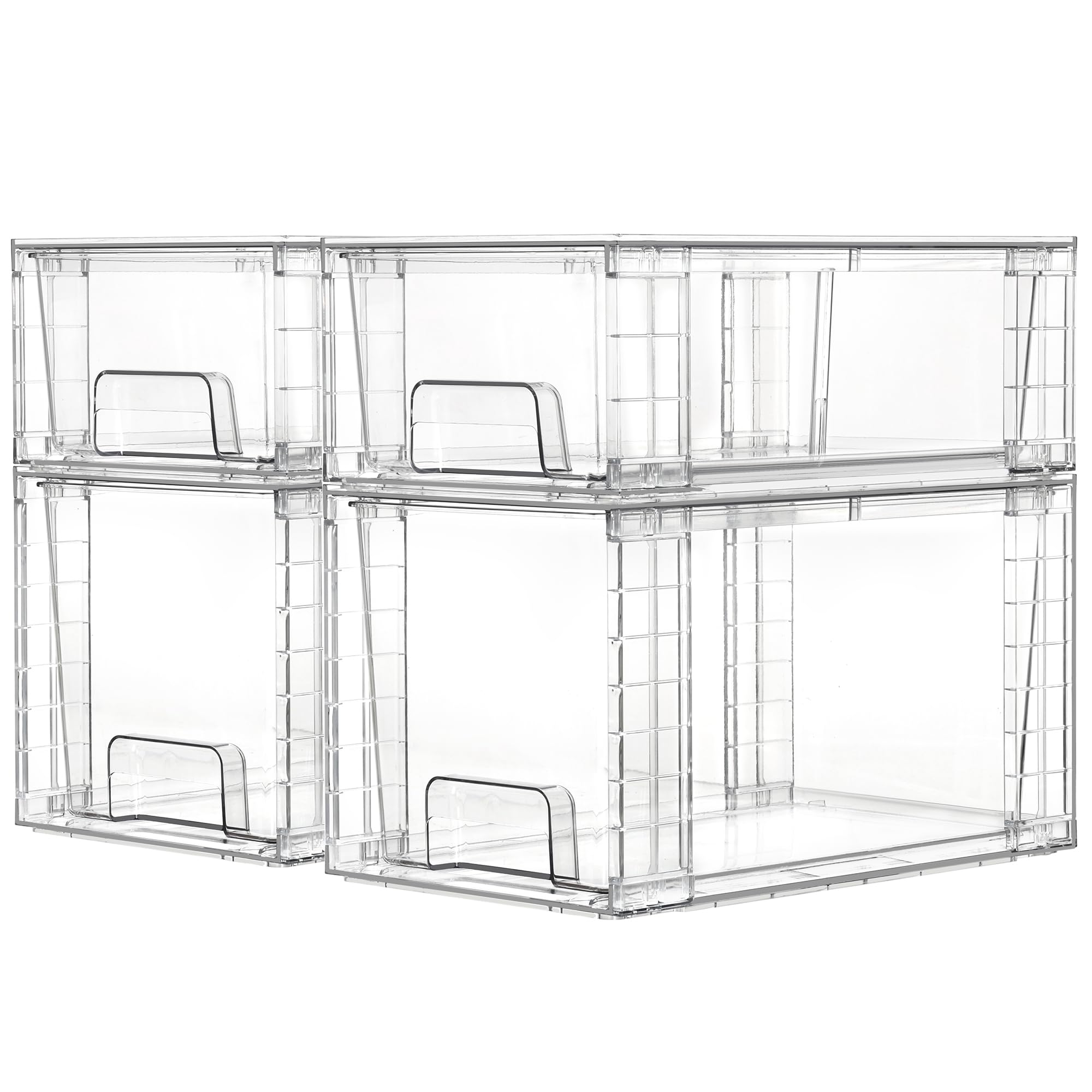 Clear Stackable Storage Drawers (4 Count)