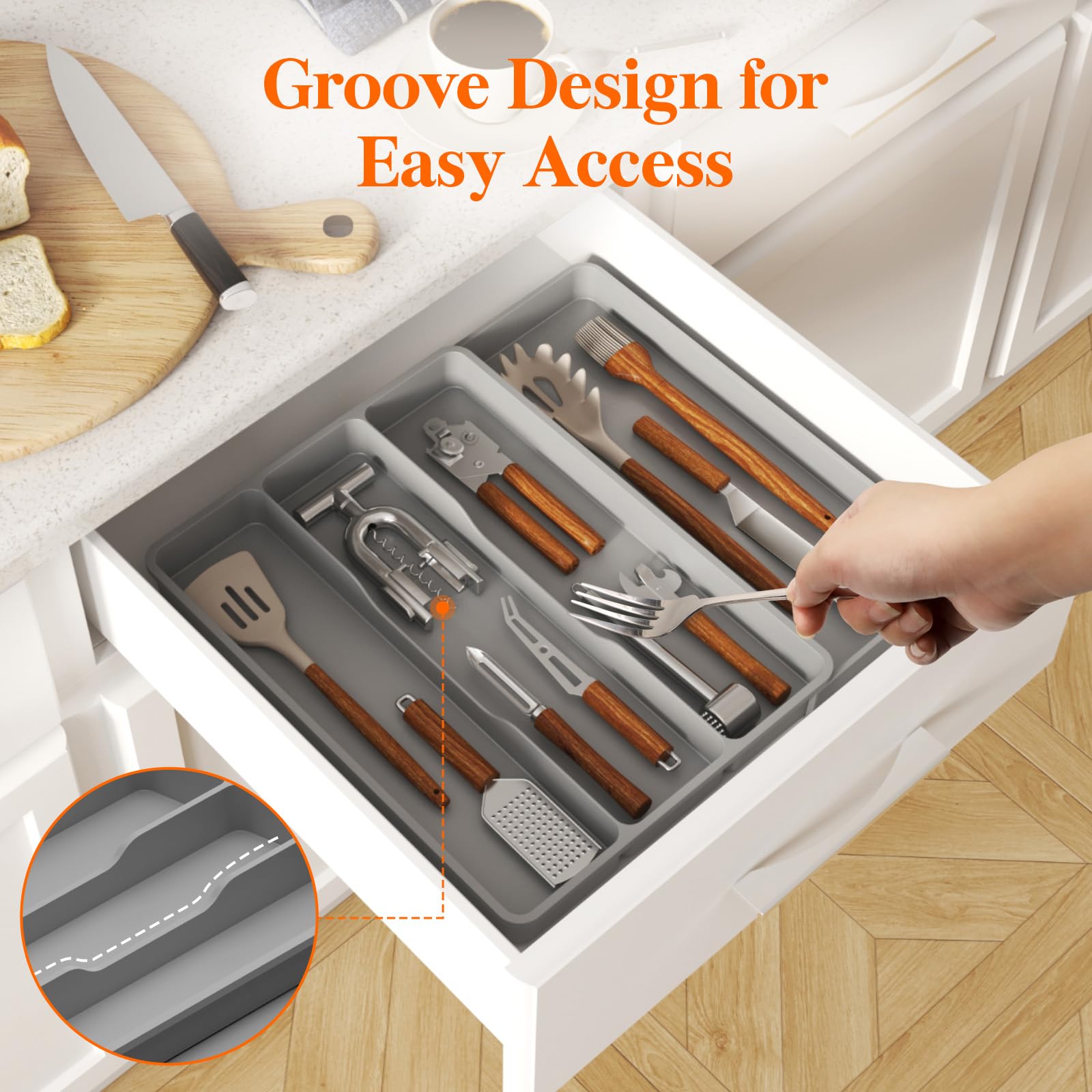 Utensil Organizer for Kitchen Drawer