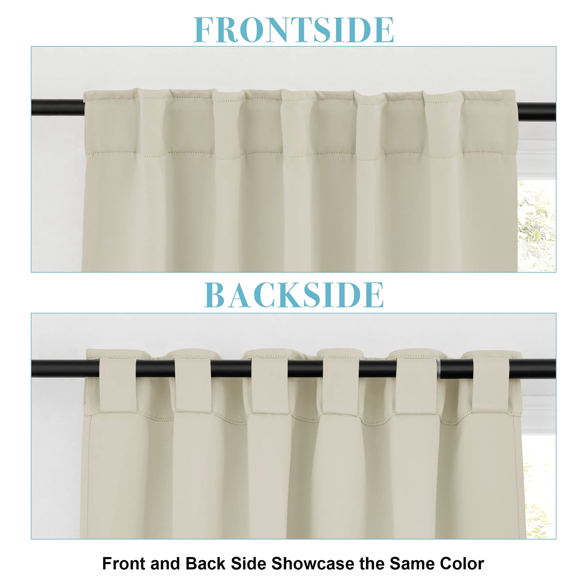 Curtains for Living Room Bedroom Nursery Office Laundry (2 Count)