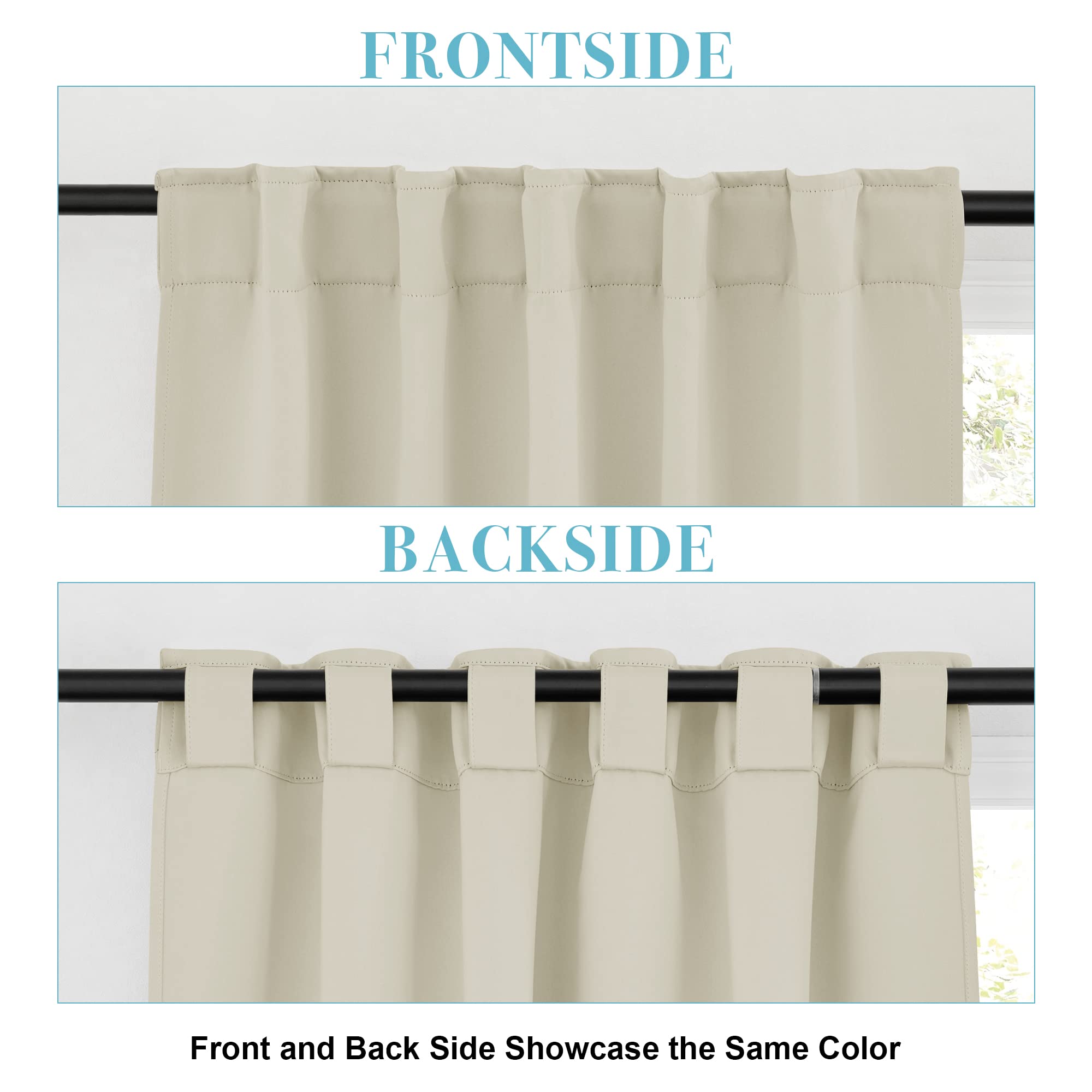 Curtains for Living Room Bedroom Nursery Office Laundry (2 Count)