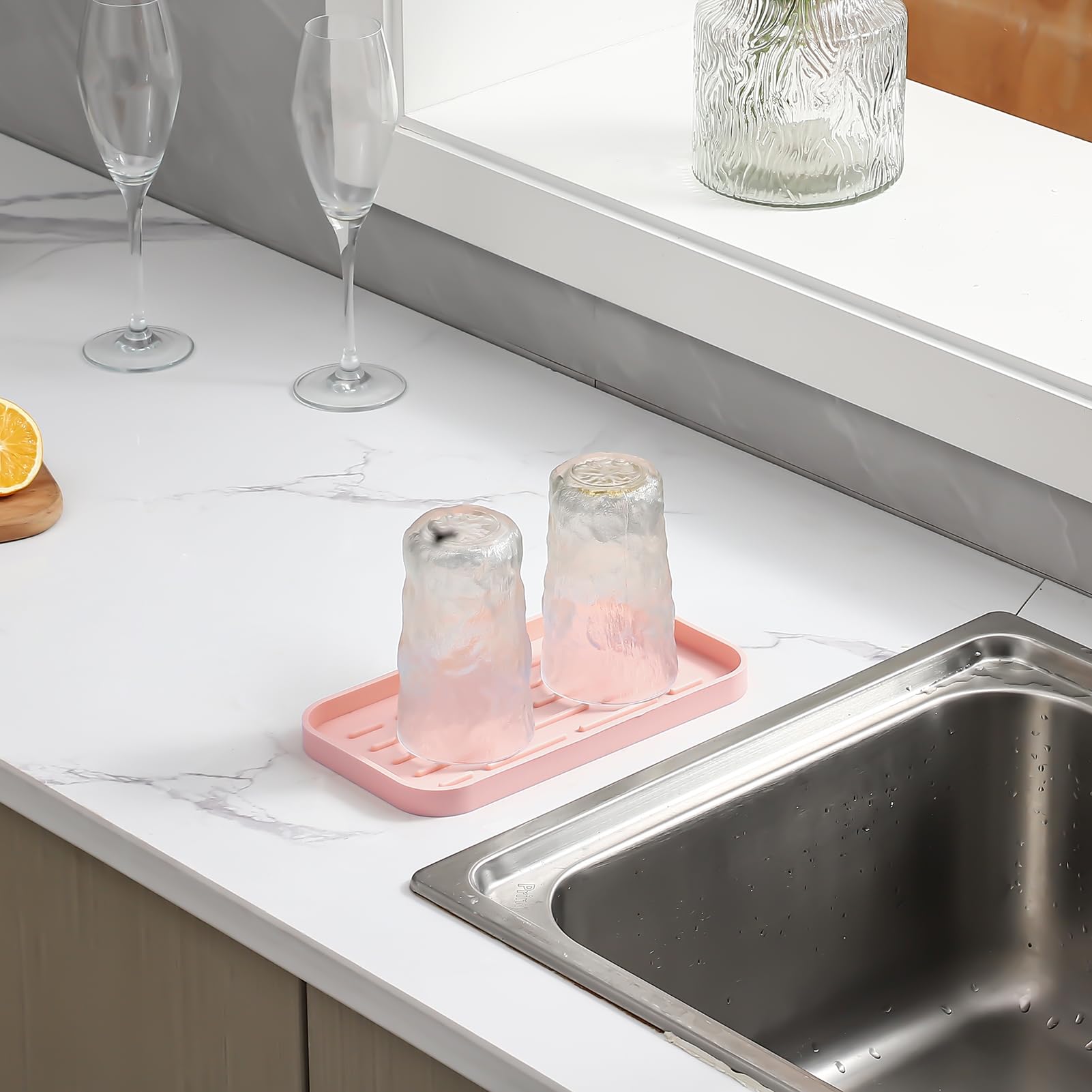 Silicone Kitchen Sink Organizer Tray for Multiple Usage