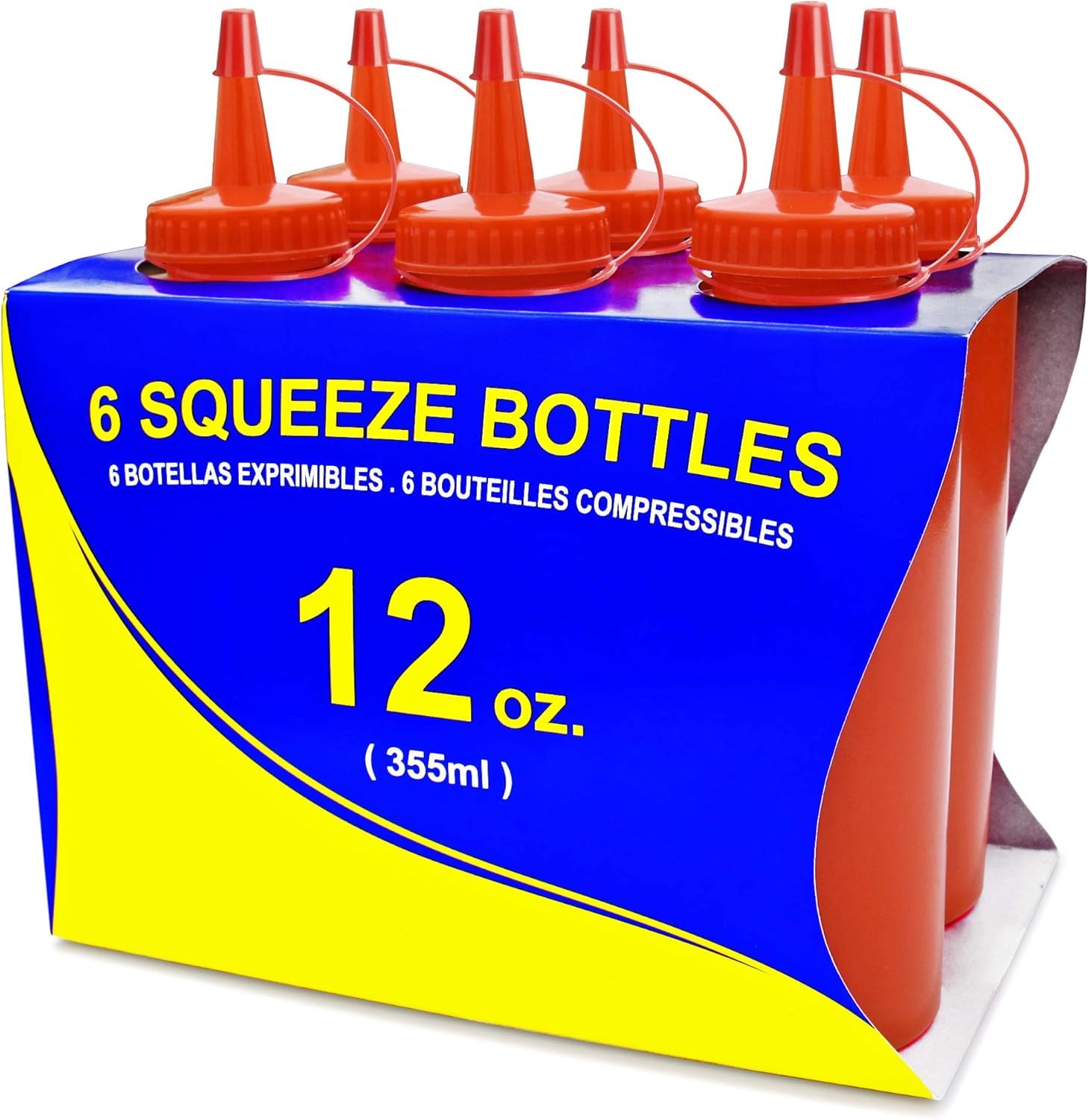 12 oz Red Squeeze Bottle