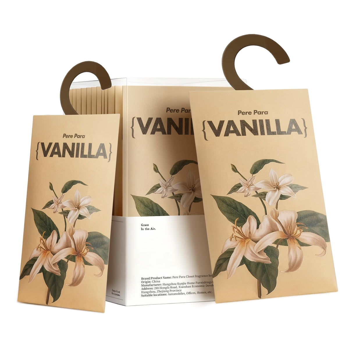 12 Packs Vanilla Potpourri Scented Sachets for Drawers and Closets (12 Count)