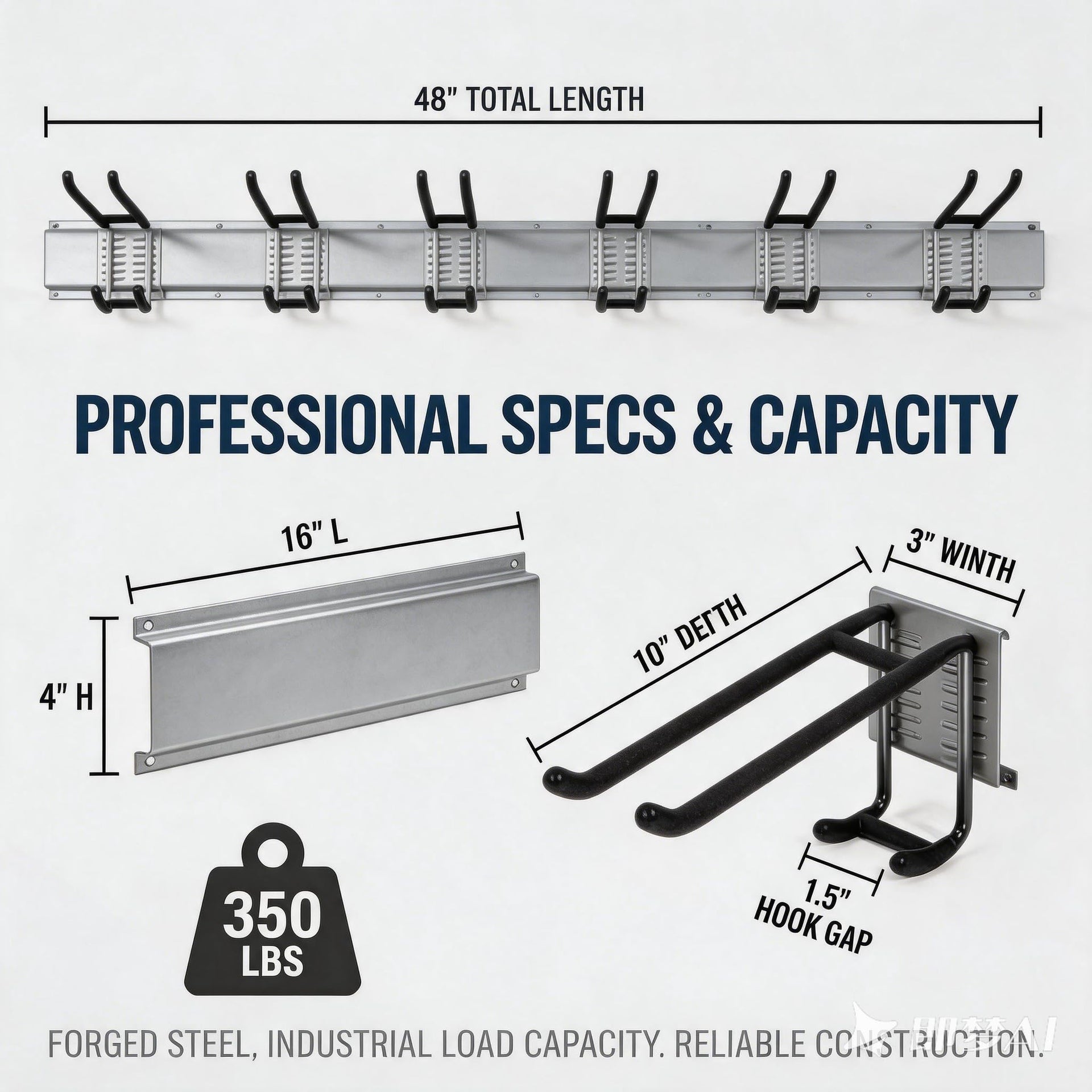48 Inch Garage Wall Organizer