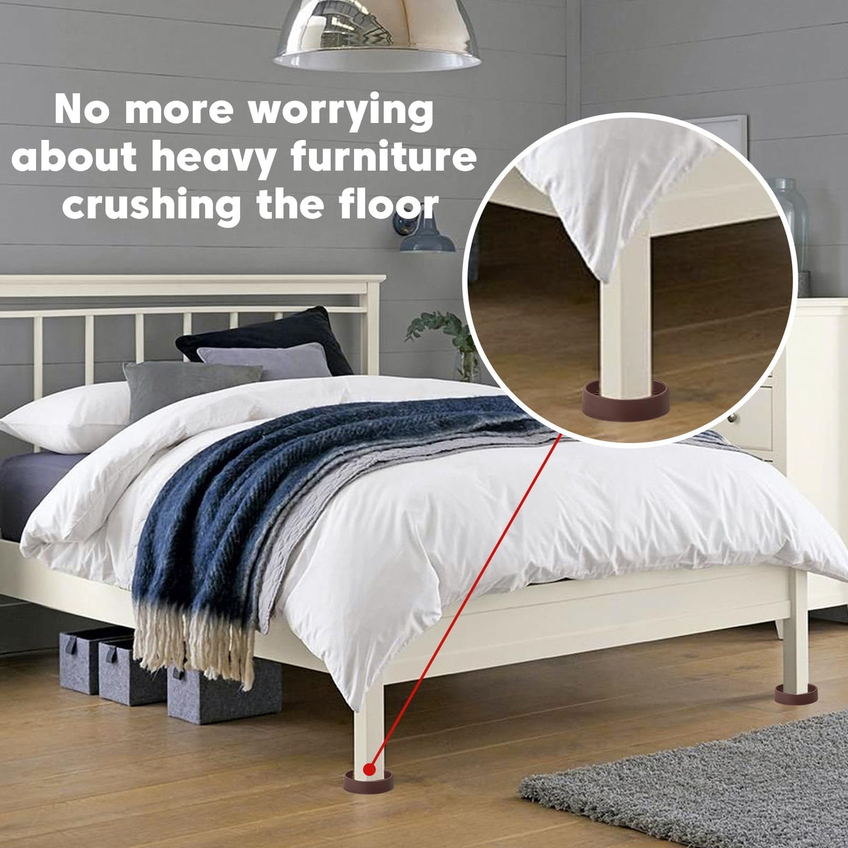 1.5"x1.5" Rubber Furniture Pads (8 Count)