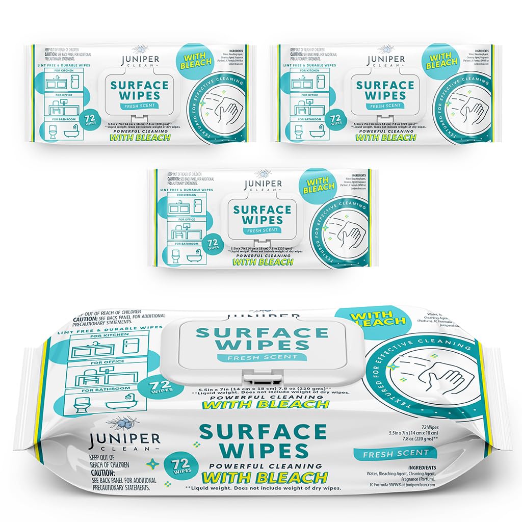 3 Pack Surface Cleaning Wipes with Bleach (216 Count) - ModHome Supplies