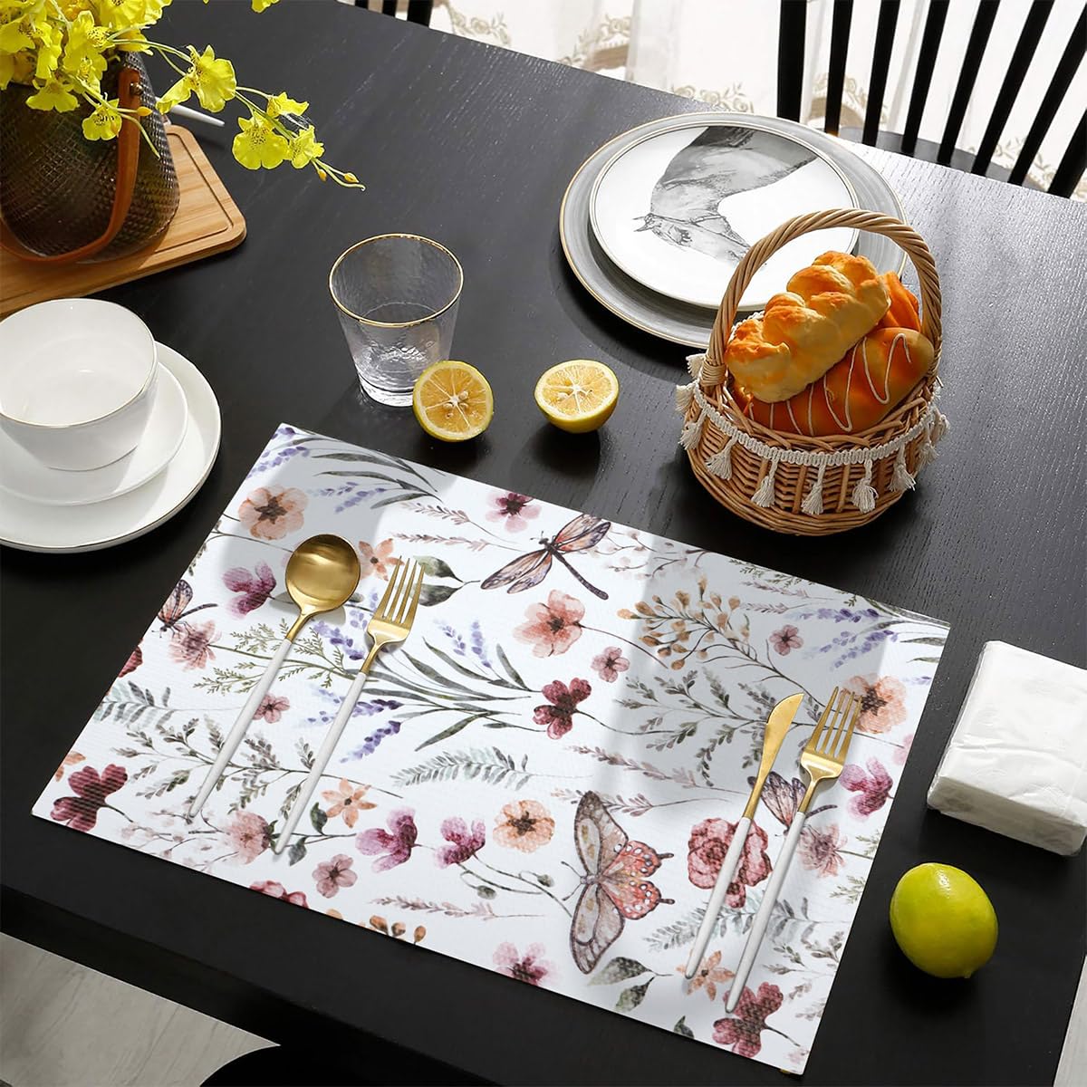 Floral Shelf and Drawer Liner for Kitchen Cabinets (2780.8 sq in)