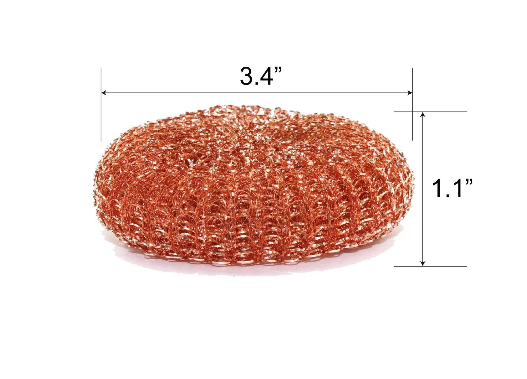 12 Pack Copper Coated Scourers by SCRUBIT (12 Count)
