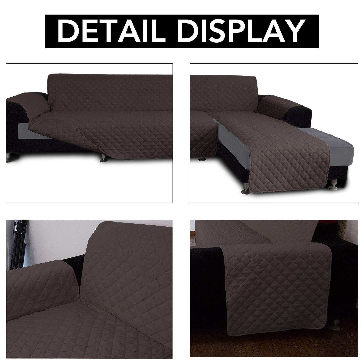 Reversible L Shape Sectional Couch Cover