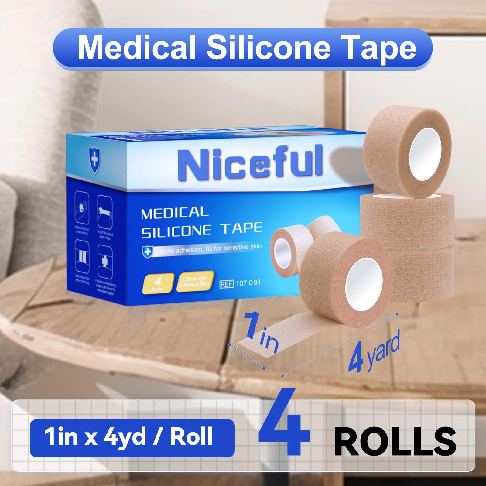 Silicone Medical Tape (4 Count)