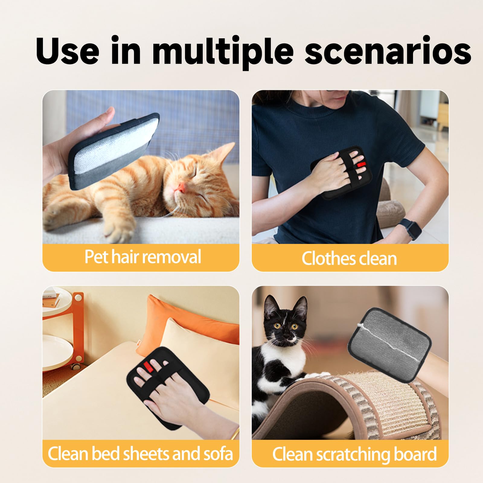 Pet Hair Remover and Electrostatic Cats & Dogs Hair Remover