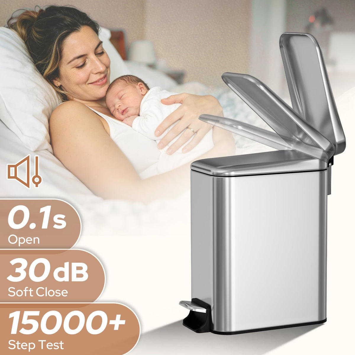 Small Bathroom Trash Can w