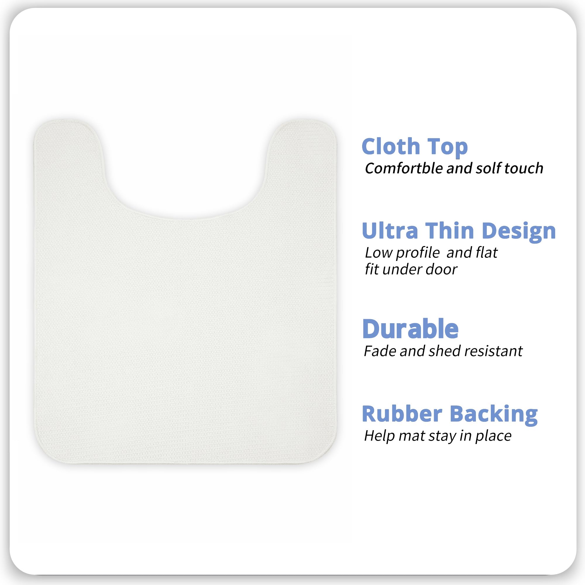 Toilet Rugs U Shaped Bathroom Rug (480 sq in)