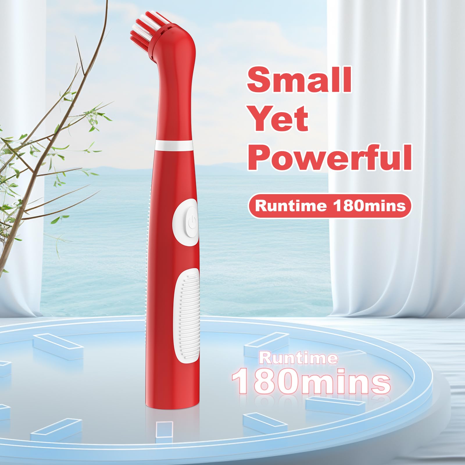 Rechargeable Electric Cleaning Brush with 4 in 1 Multiple Brush Heads and USB Cable