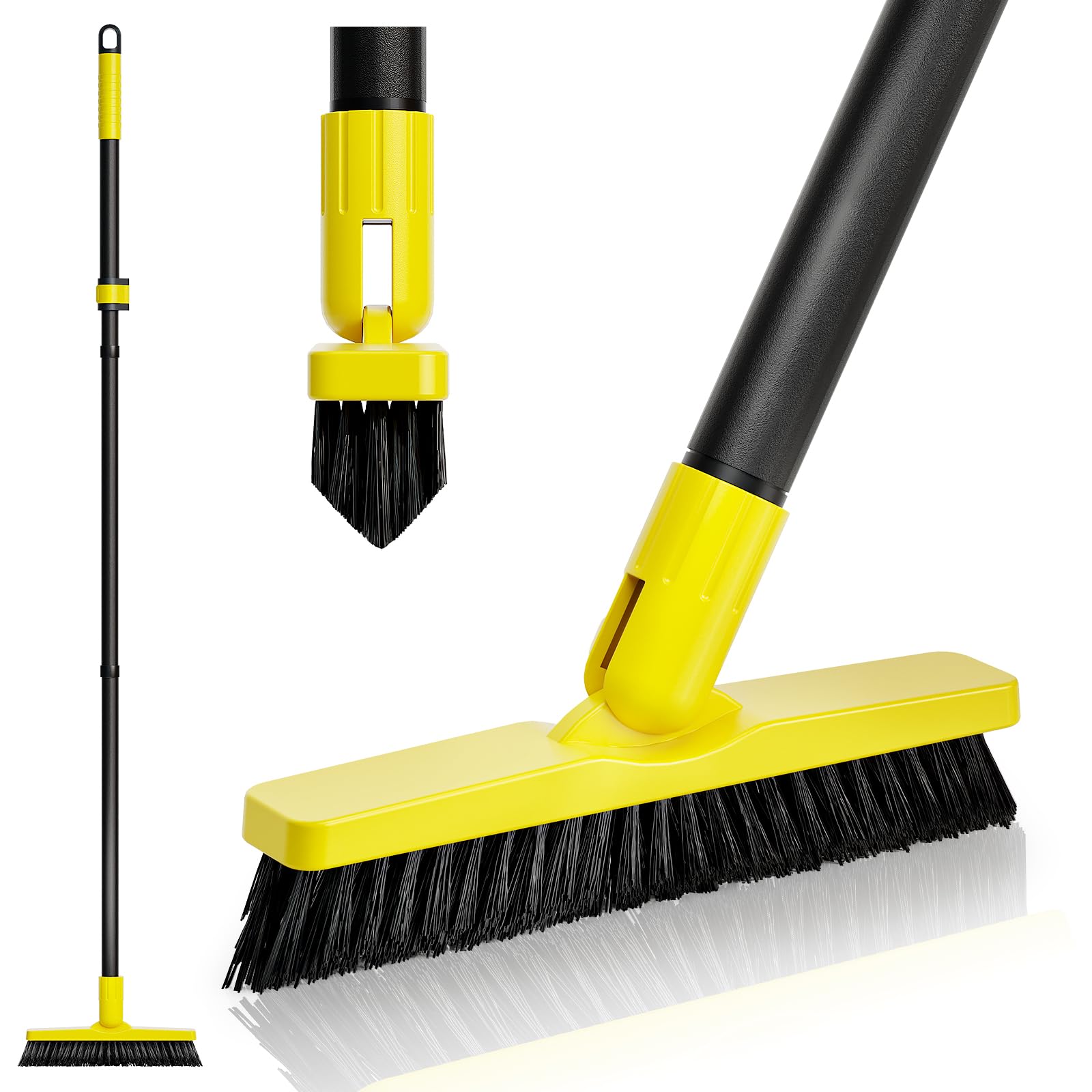 Grout Brush with Long Adjustable Handle