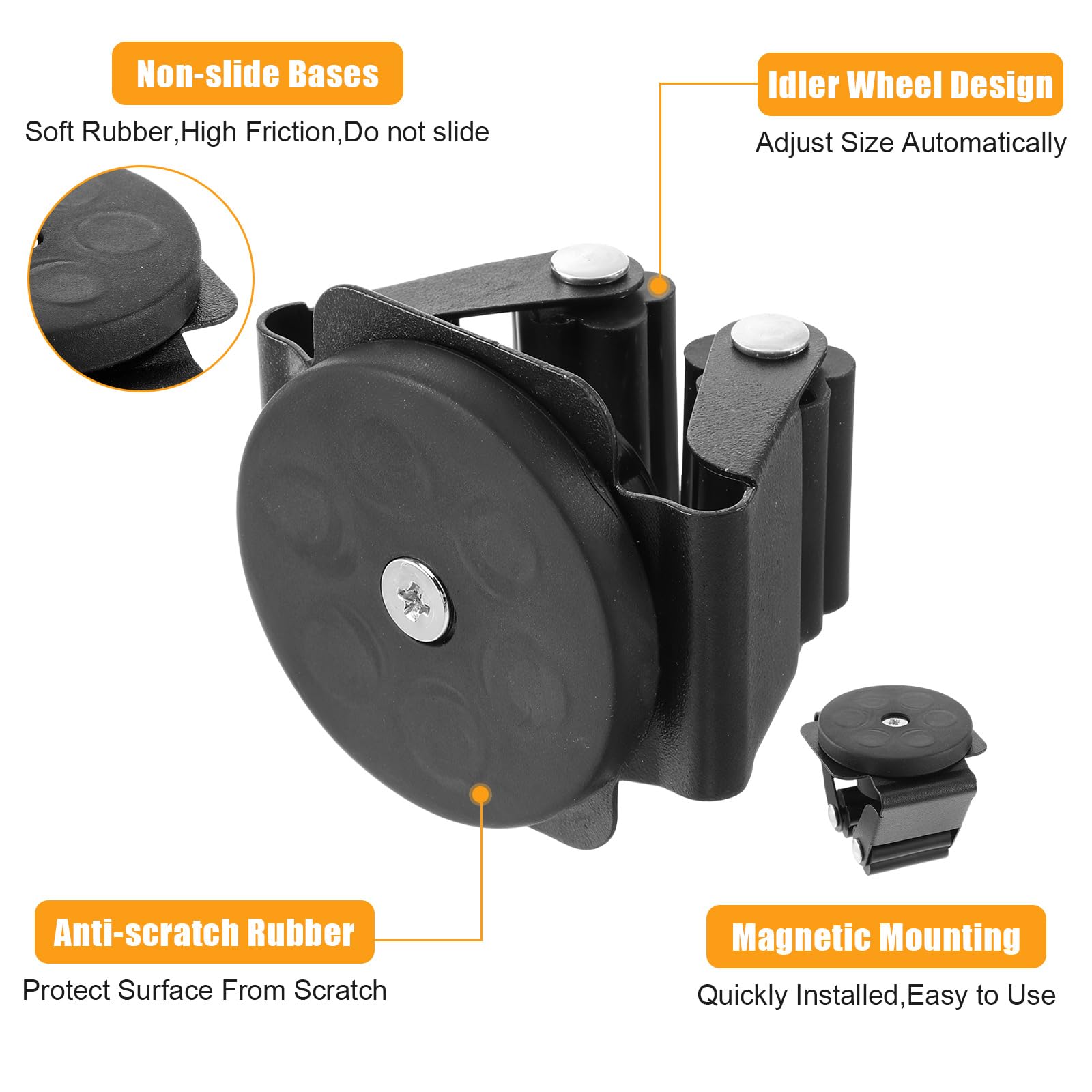 4 Pcs Magnetic Broom Holder Heavy Duty (4 Count)