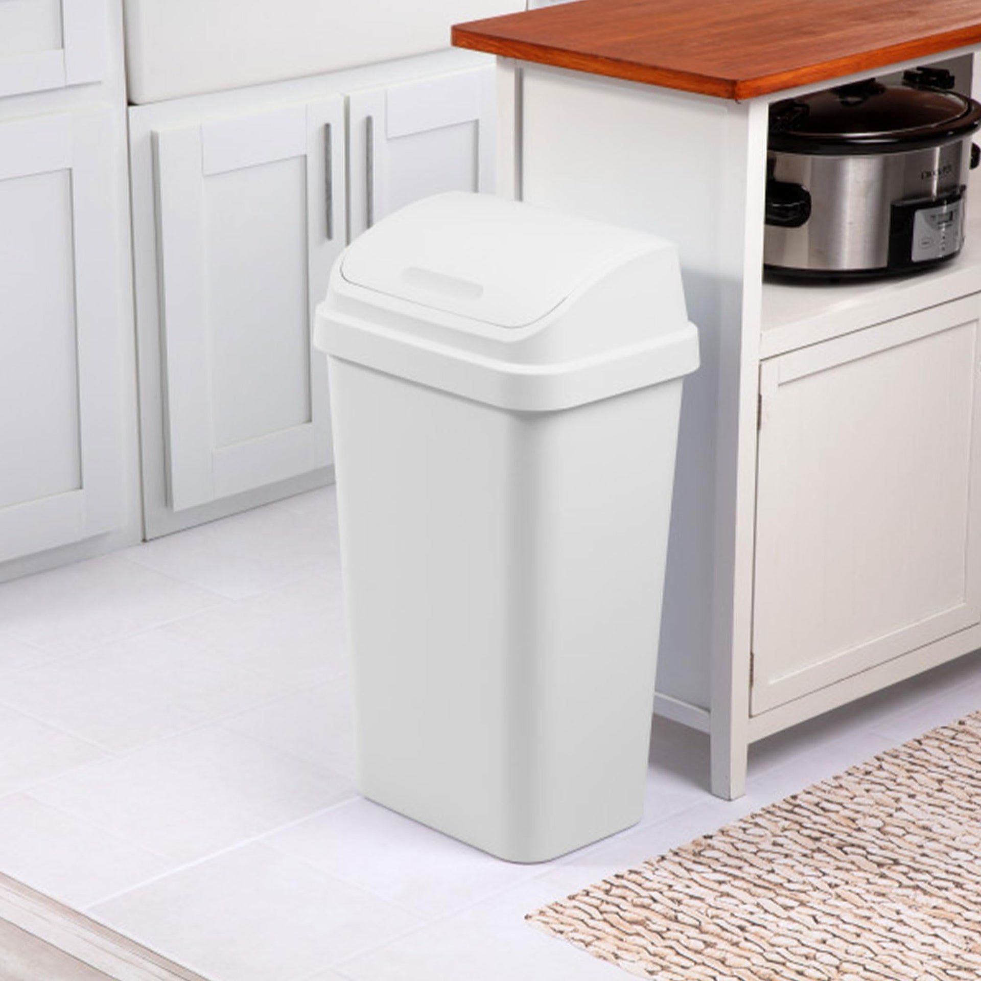 8 Pack Swing Top Wastebasket (8 Count)