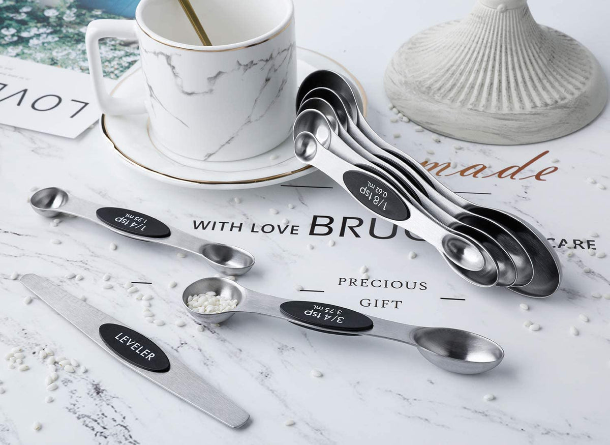 Magnetic Measuring Spoons Set Stainless Steel Stackable Measuring Spoons