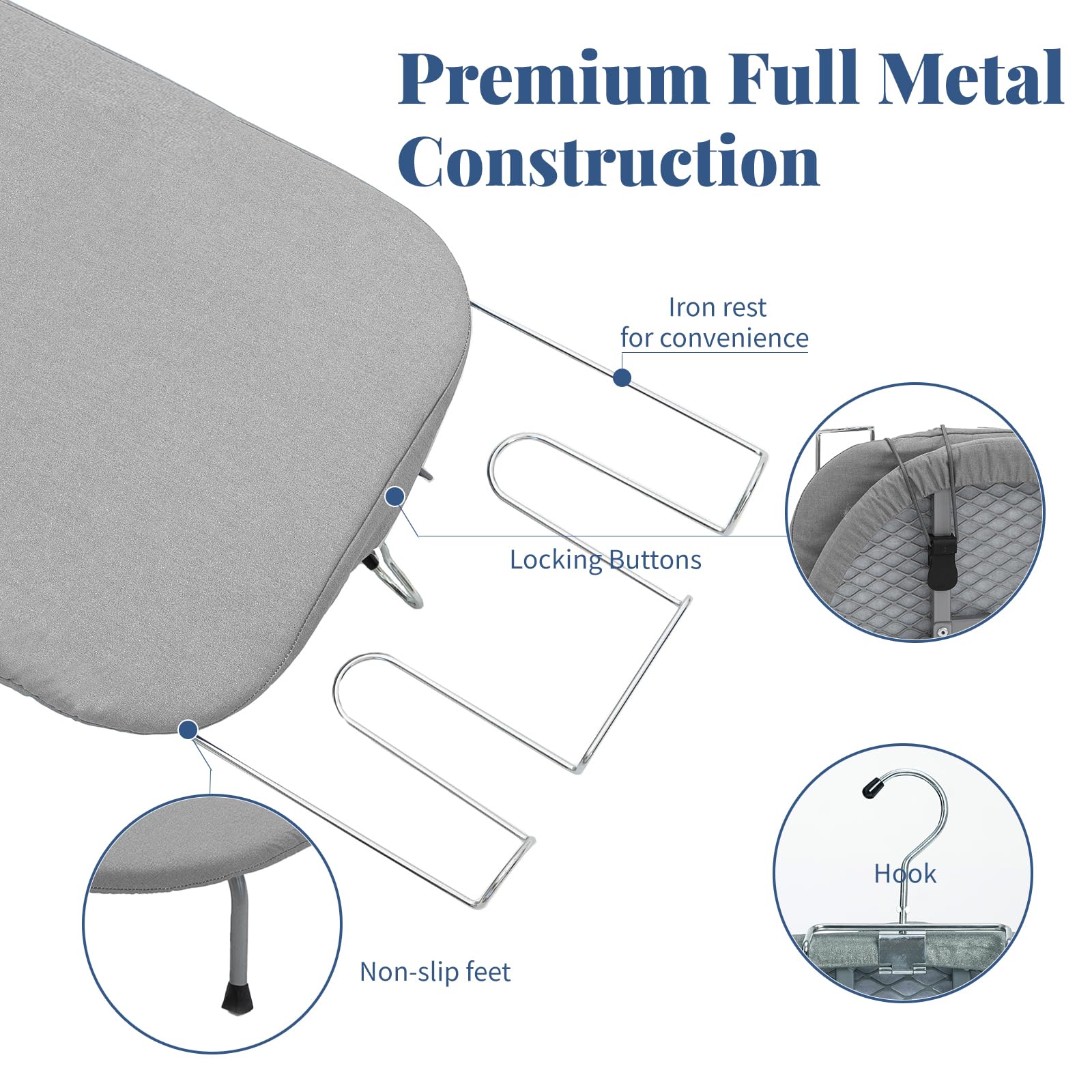 Small Ironing Board with Iron Holder