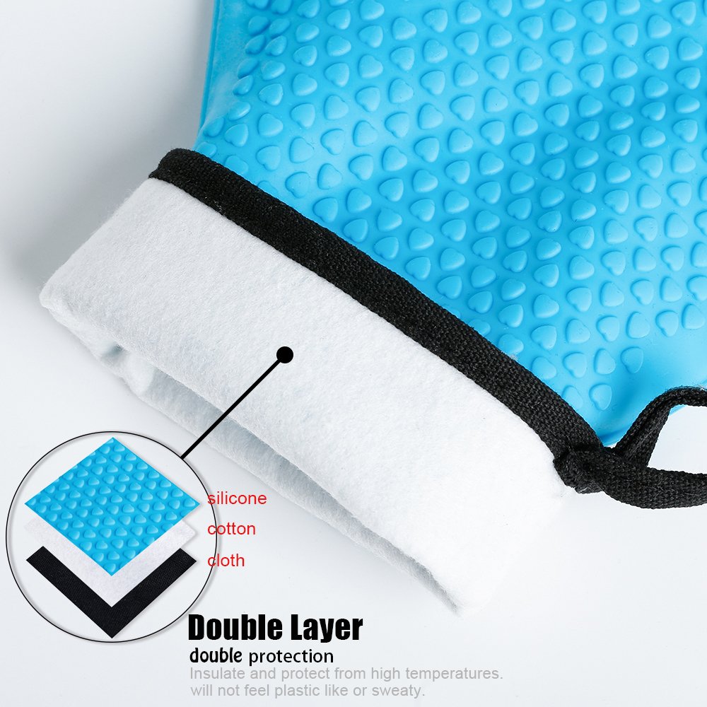 Silicone Oven Mitts Gloves (11 Ounce)