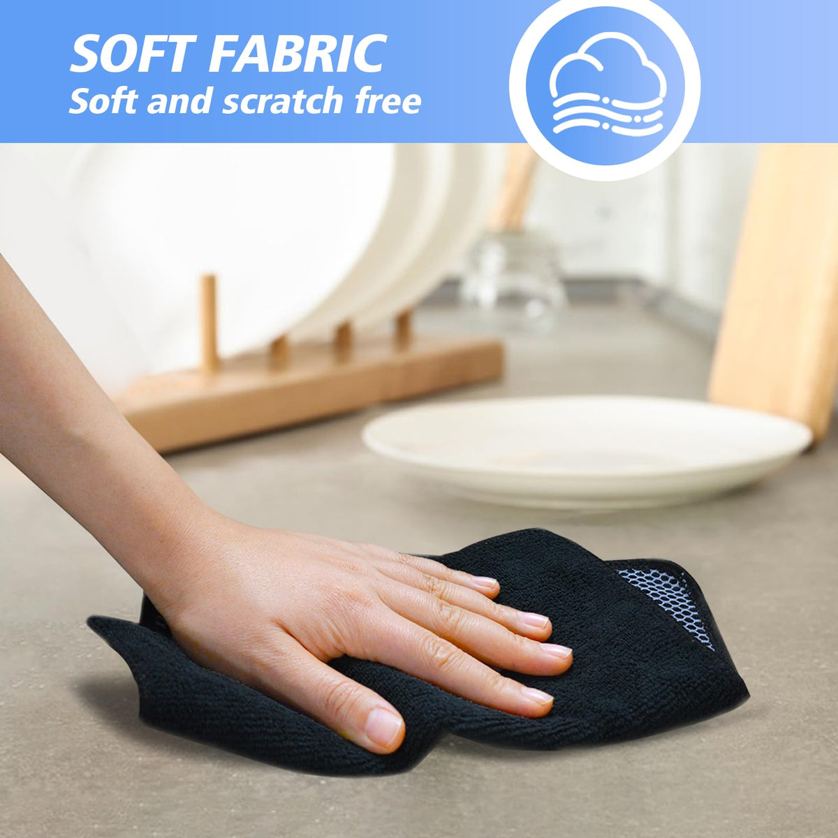 Dish Cloths for Washing Dishes with Scrub Side (9 Count)