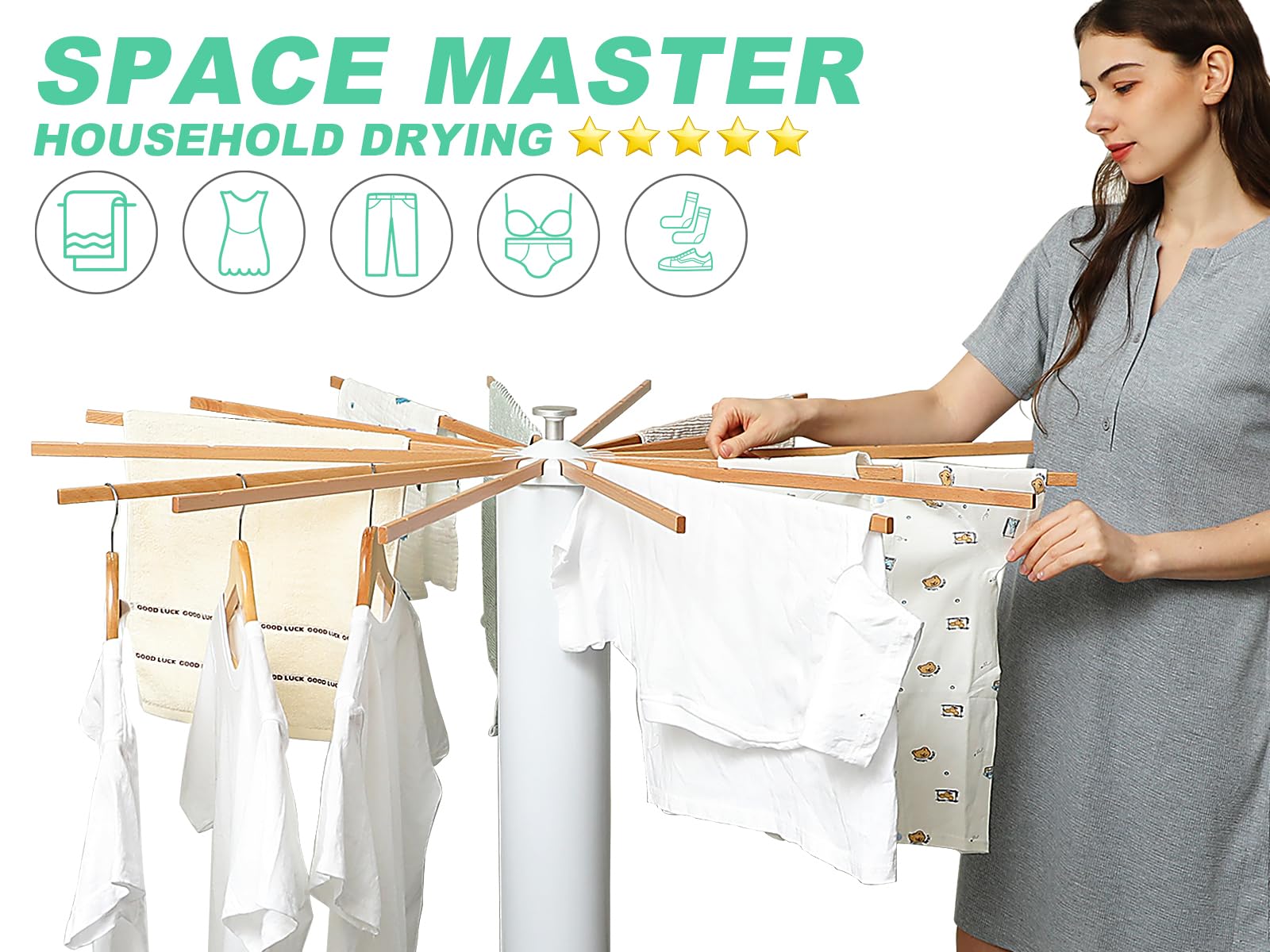 Cylinder Tripod Clothes Drying Rack