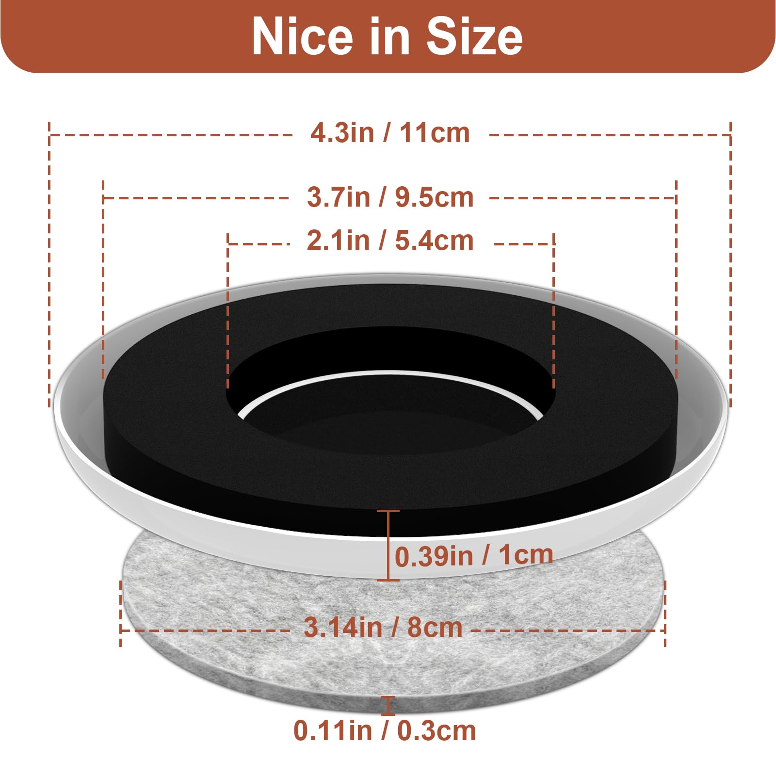 Furniture Sliders for Hardwood Floors (16 Count)