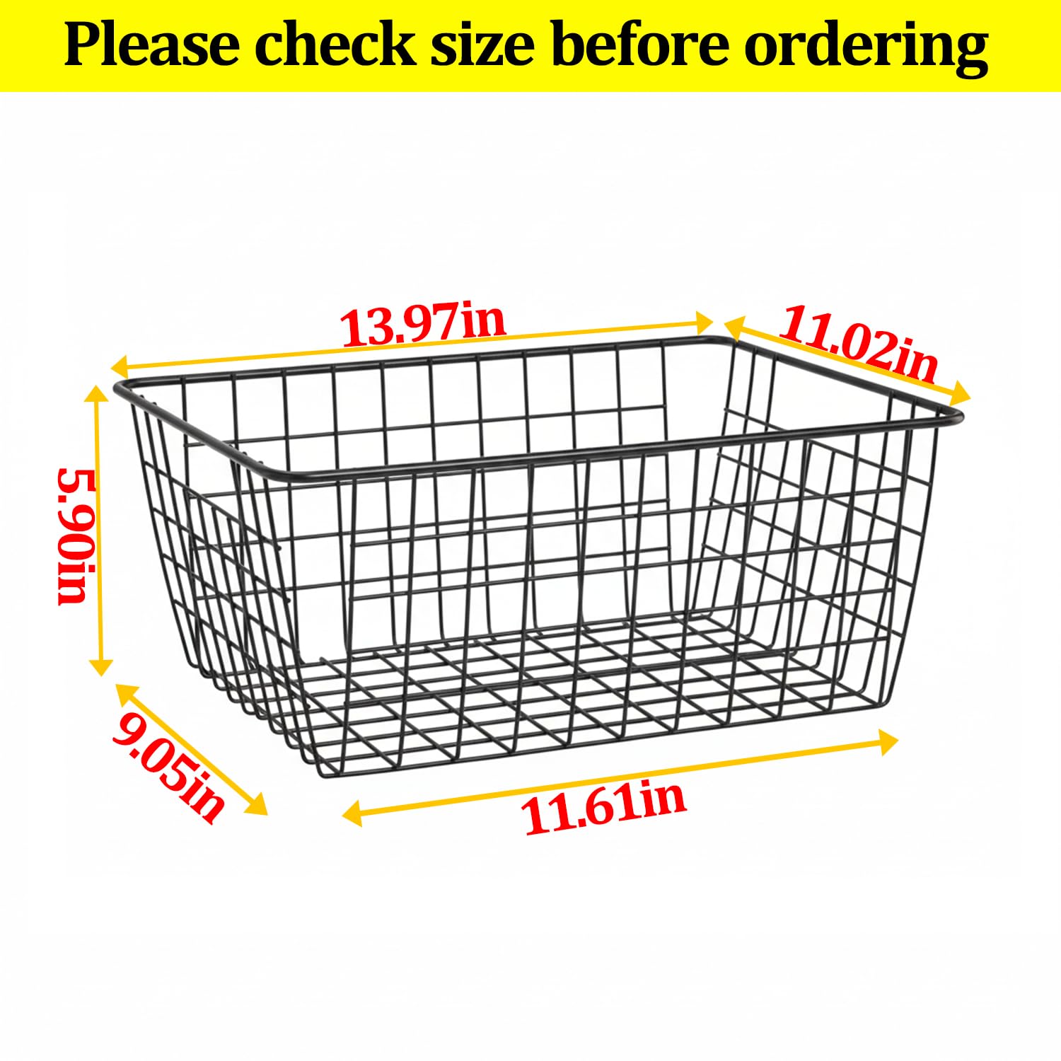 Kitchen Wire Baskets Farmhouse Decor Metal Food Storage Organizer