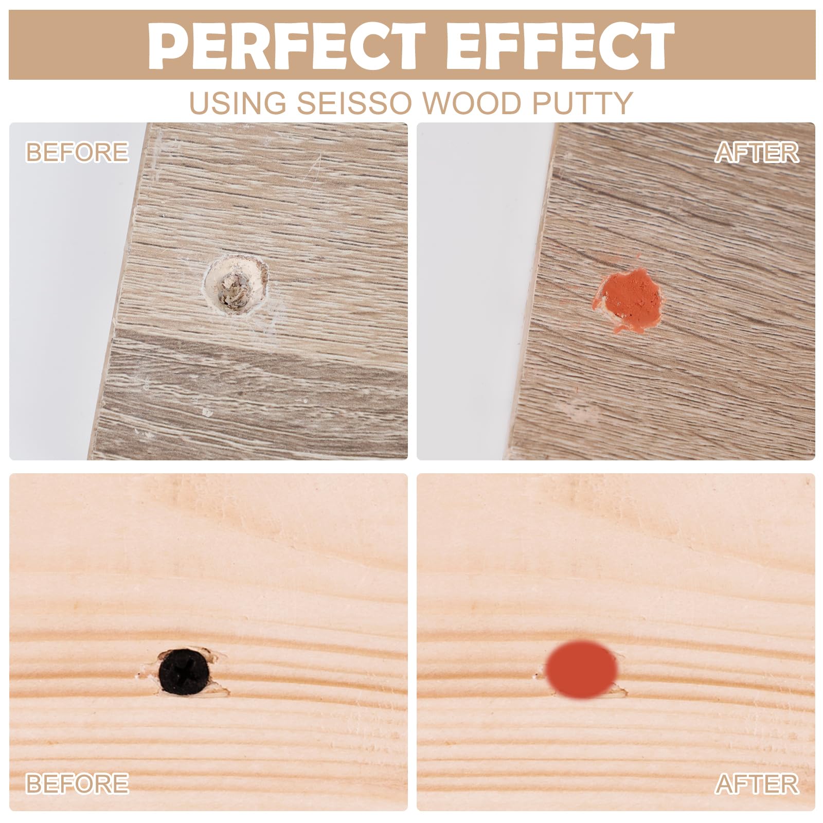 Wood Putty Mahogany Wood Filler Paintable